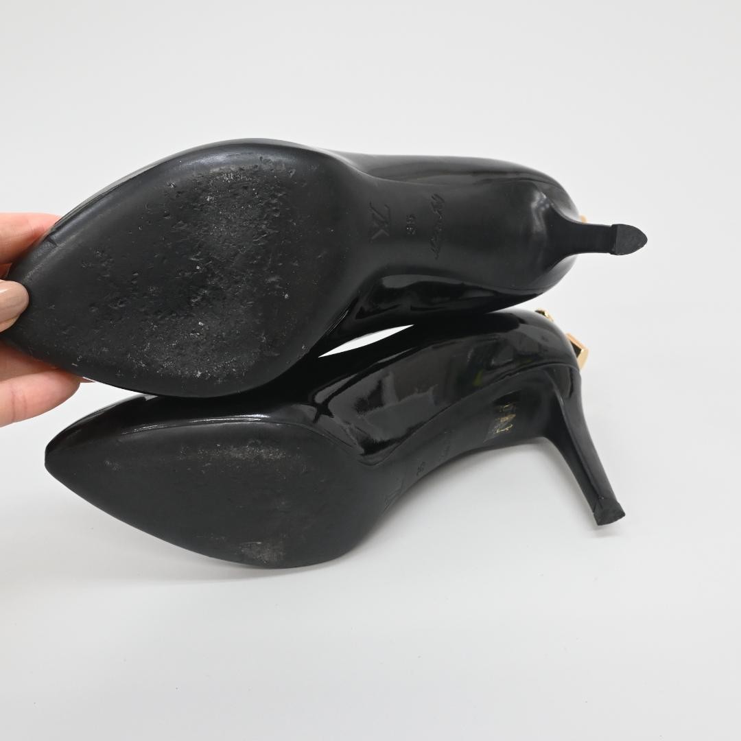 Louis Vuitton Patent Leather Padlock Pumps EU 35 US 5 Heel 7.1-10cm 061528d