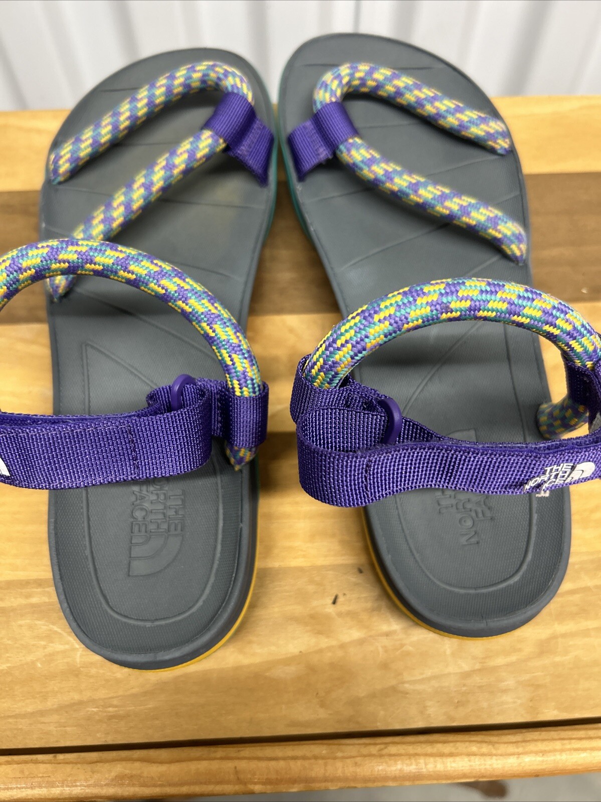 The North Face Base Camp Switchback Sandals Size 8 Purple Strap Multicolor Ropes