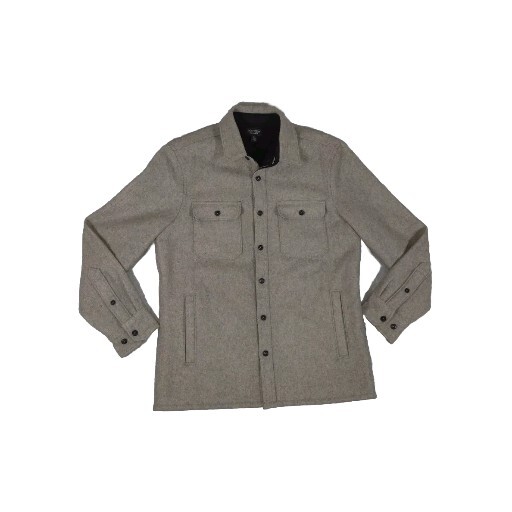 Nordstrom Gray Wool Coat Sharpa/Faux Fur Lined Men’s Size Medium