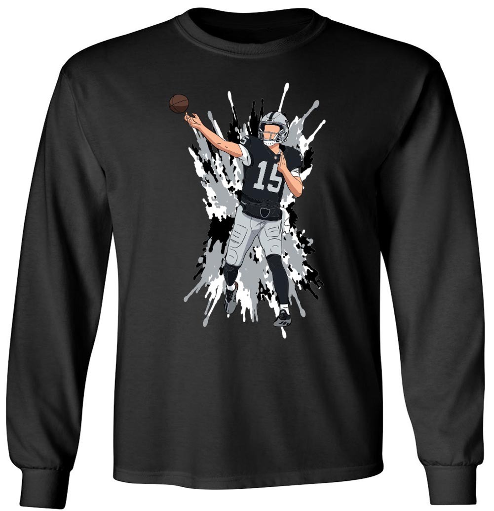 Fernando Mendoza Spray Paint Raiders Long Sleeve T-Shirt Adult Medium