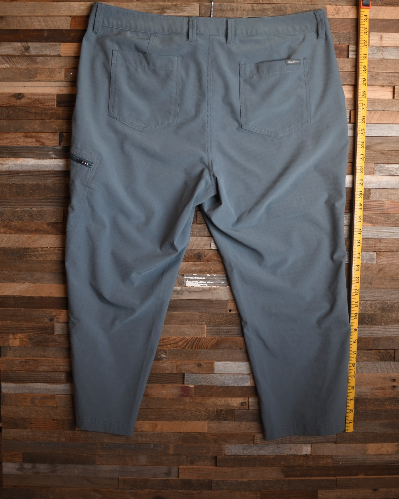 Eddie Bauer Guide Pro Capri Pants Womens 14 Gray Stretch Hiking Outdoor Cargo