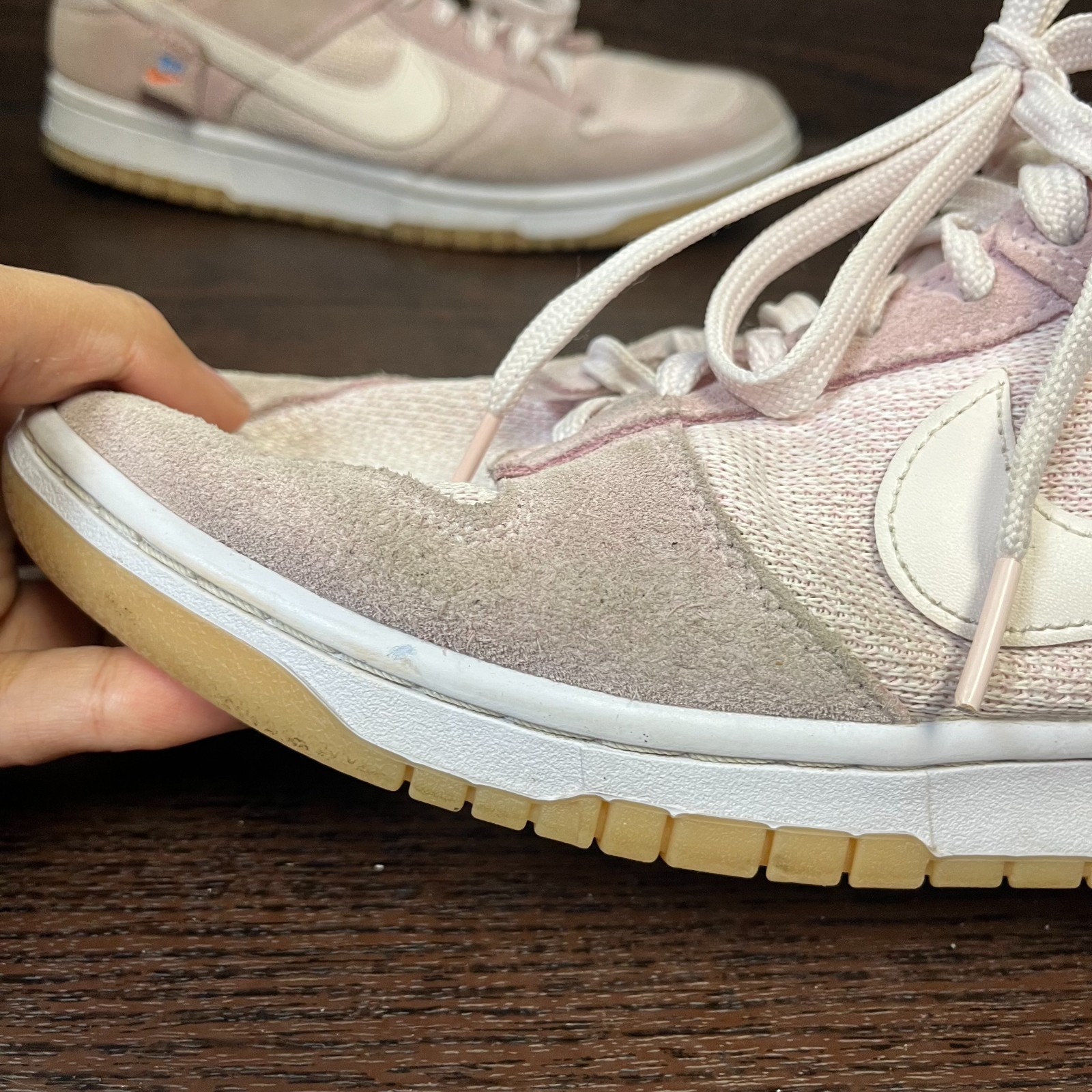Nike Dunk Low SE “Teddy Bear” Women’s Size 10.5 Light Pink Sneakers DZ5318-640