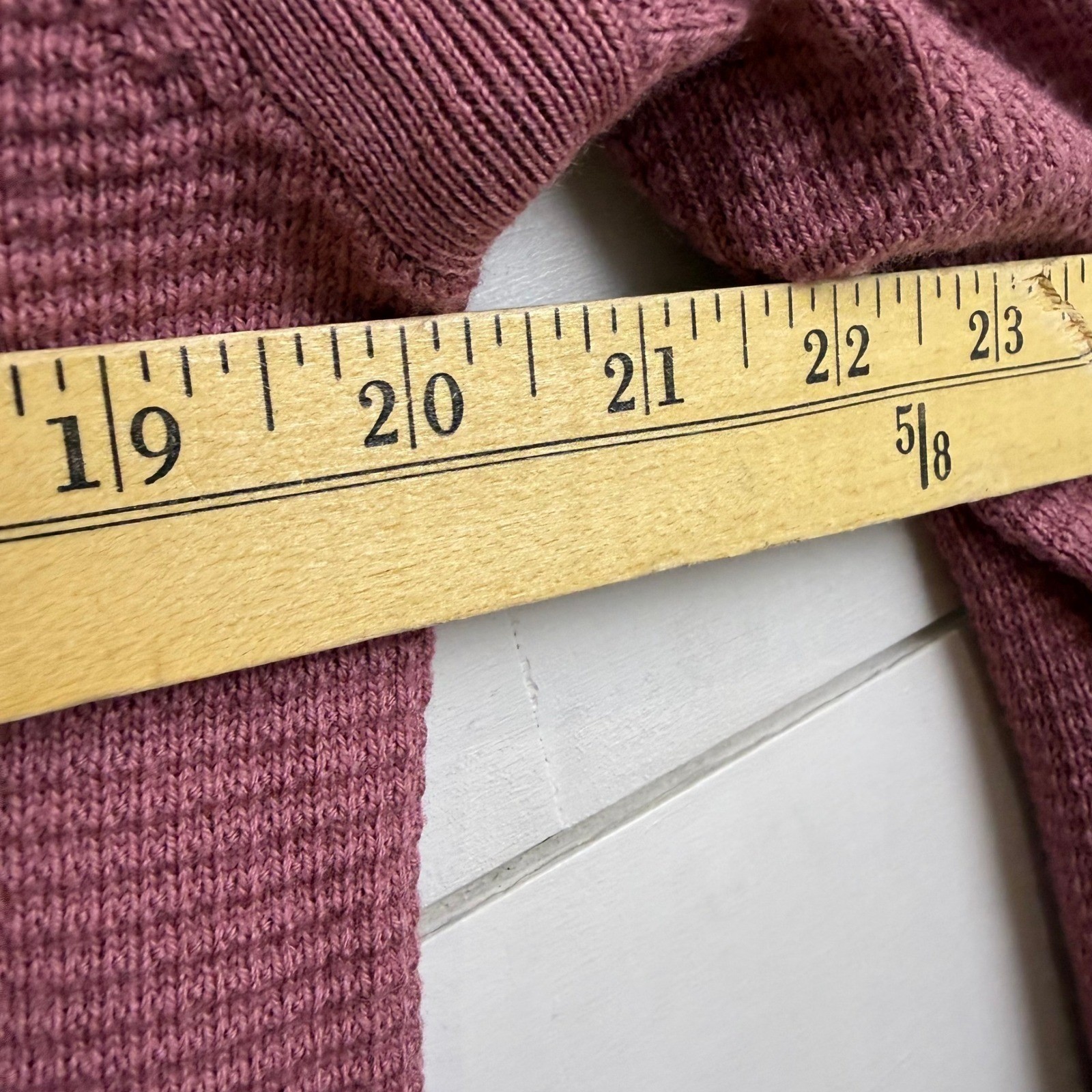 Todd Snyder Men LARGE WAFFLE Knit SWEATER Merino Wool LIGHTWEIGHT Dusty Mauve