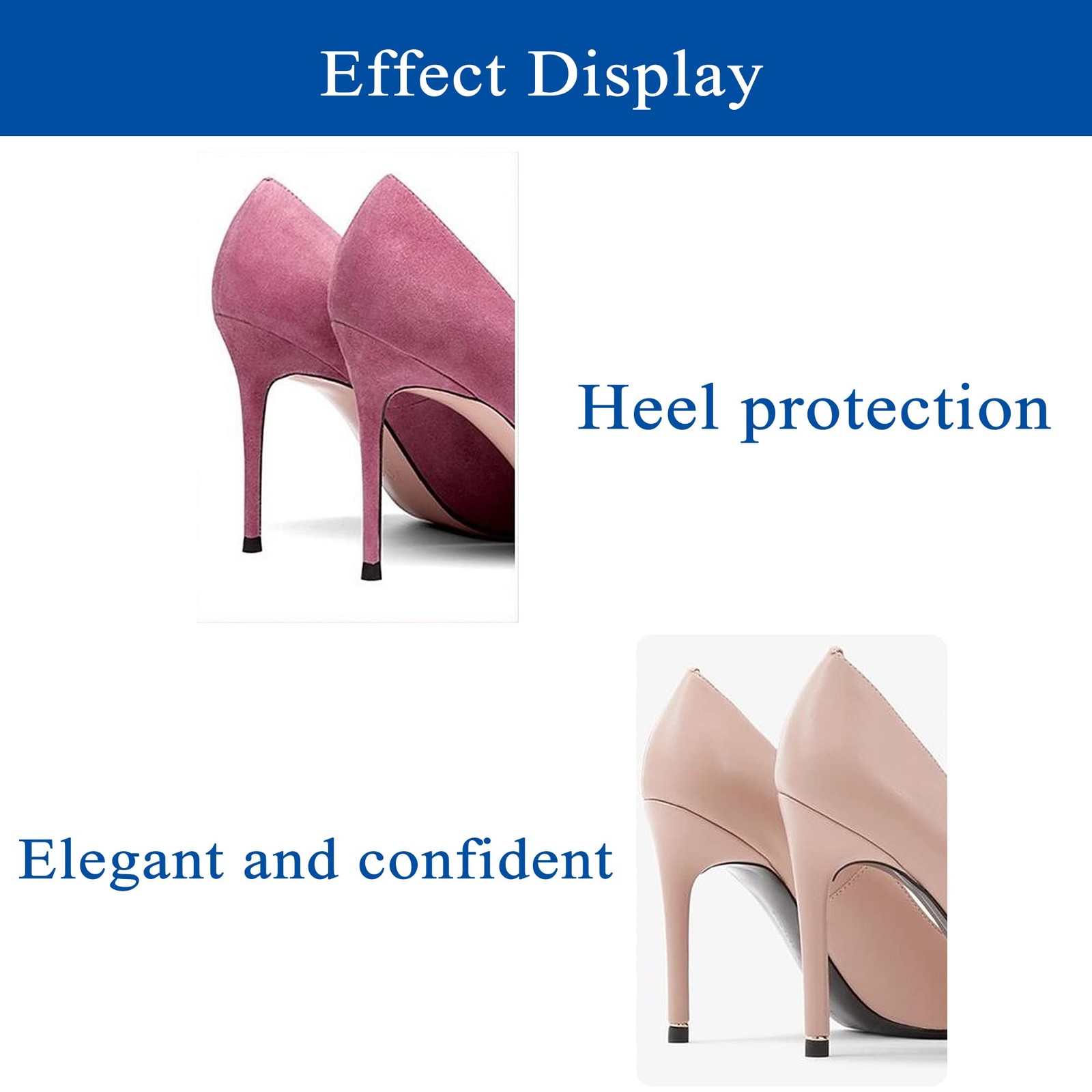 20 Pairs High Heel Tips,Heel Caps for High Heels Repair Kit Dowels,Anti-Slip …