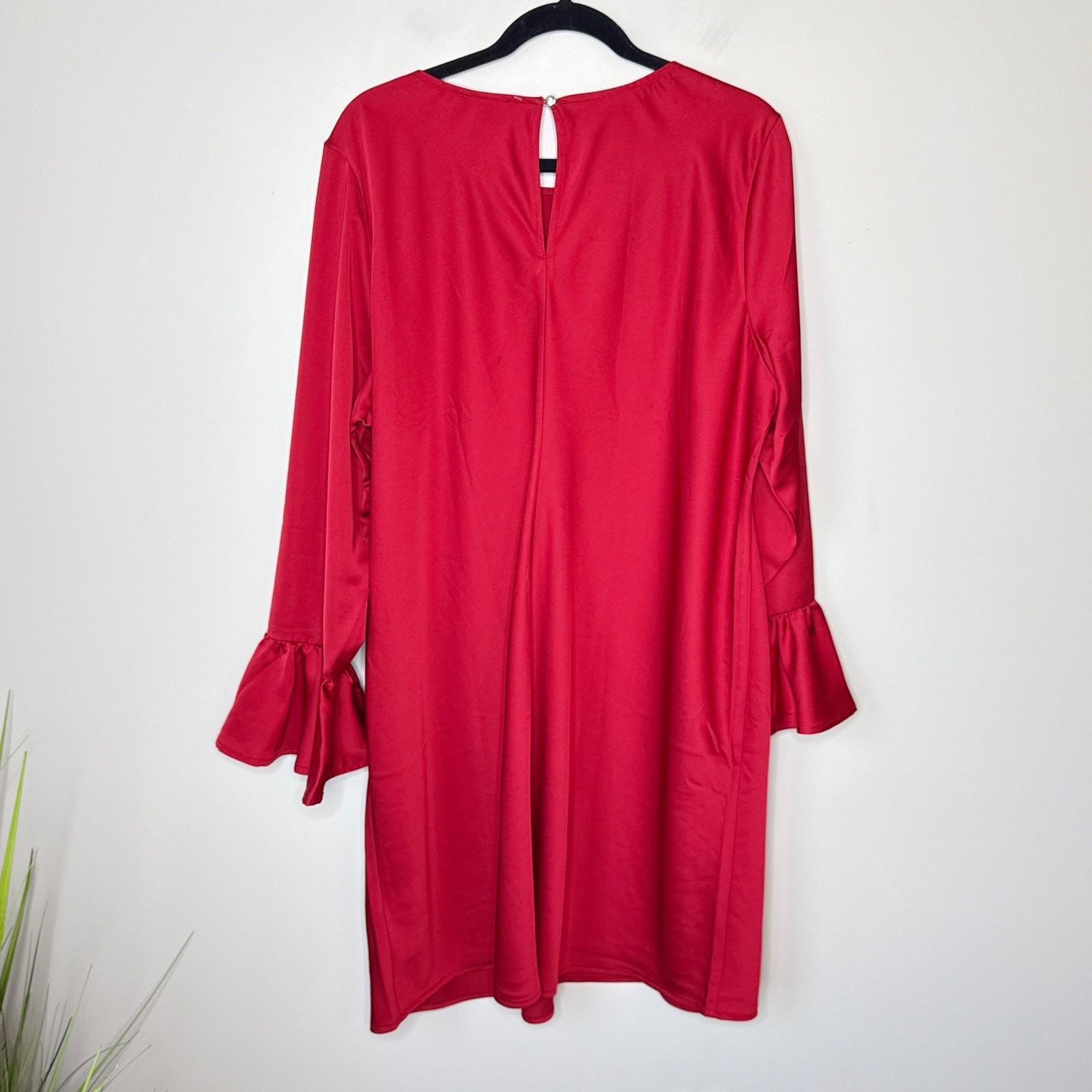J.Crew Winter Garden Dress in Deep Ruby Size 20 Silky Satin Crepe Ruffles Party