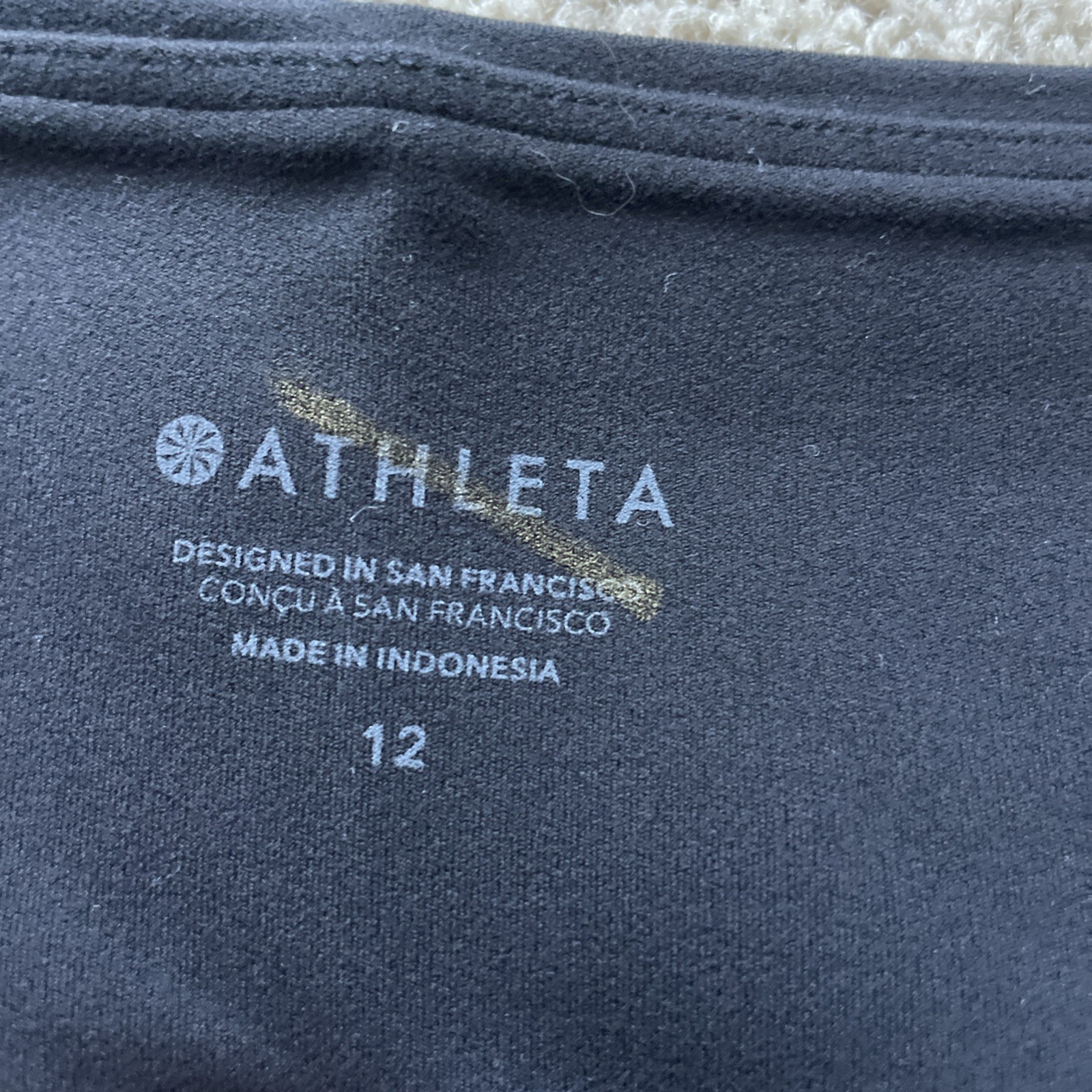 Athleta 12 Black Endless High Rise Pant NEW! #533636 Elastic Waist