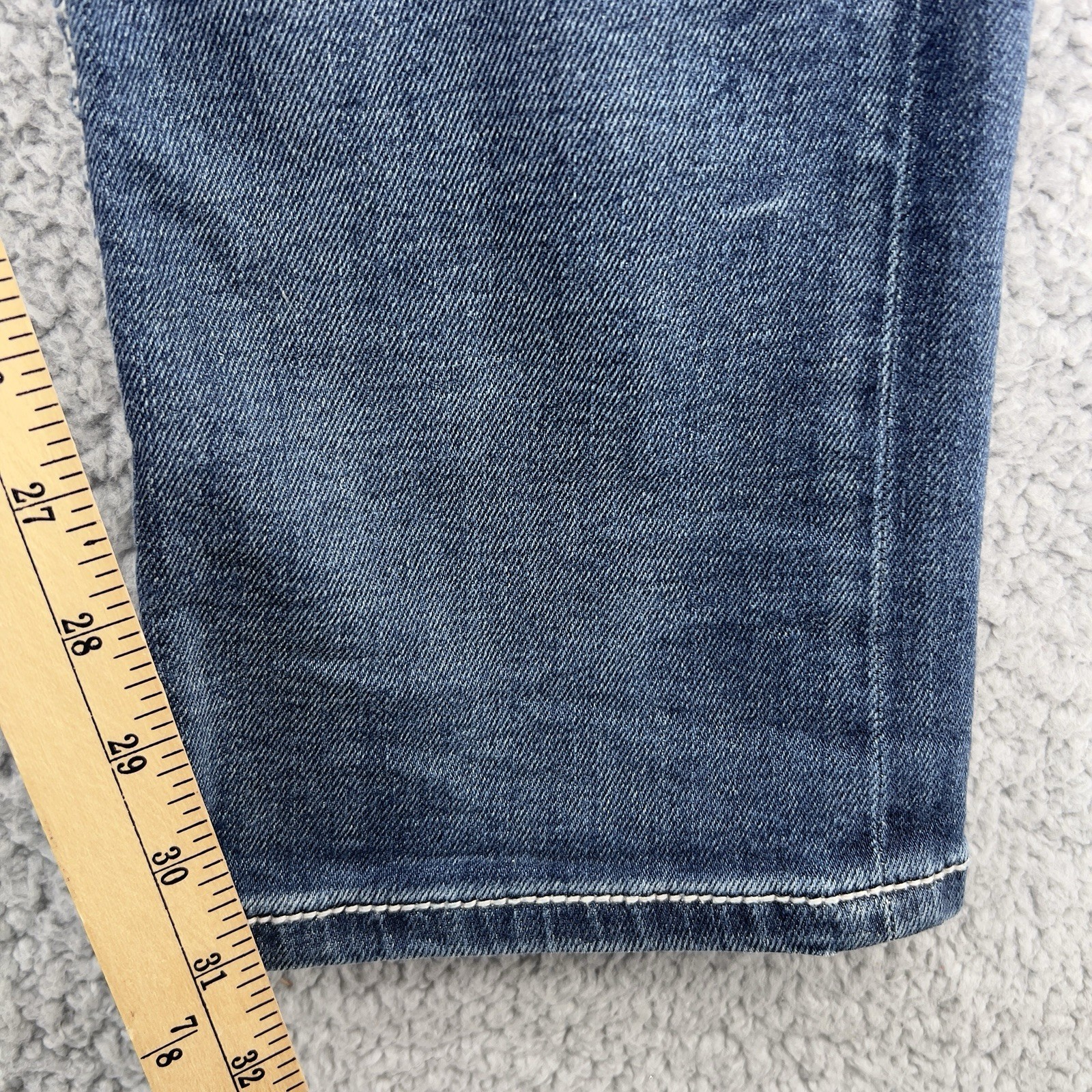 BKE Denim Payton Jeans Womens 31R Bootcut Stretch Medium Wash Distressed