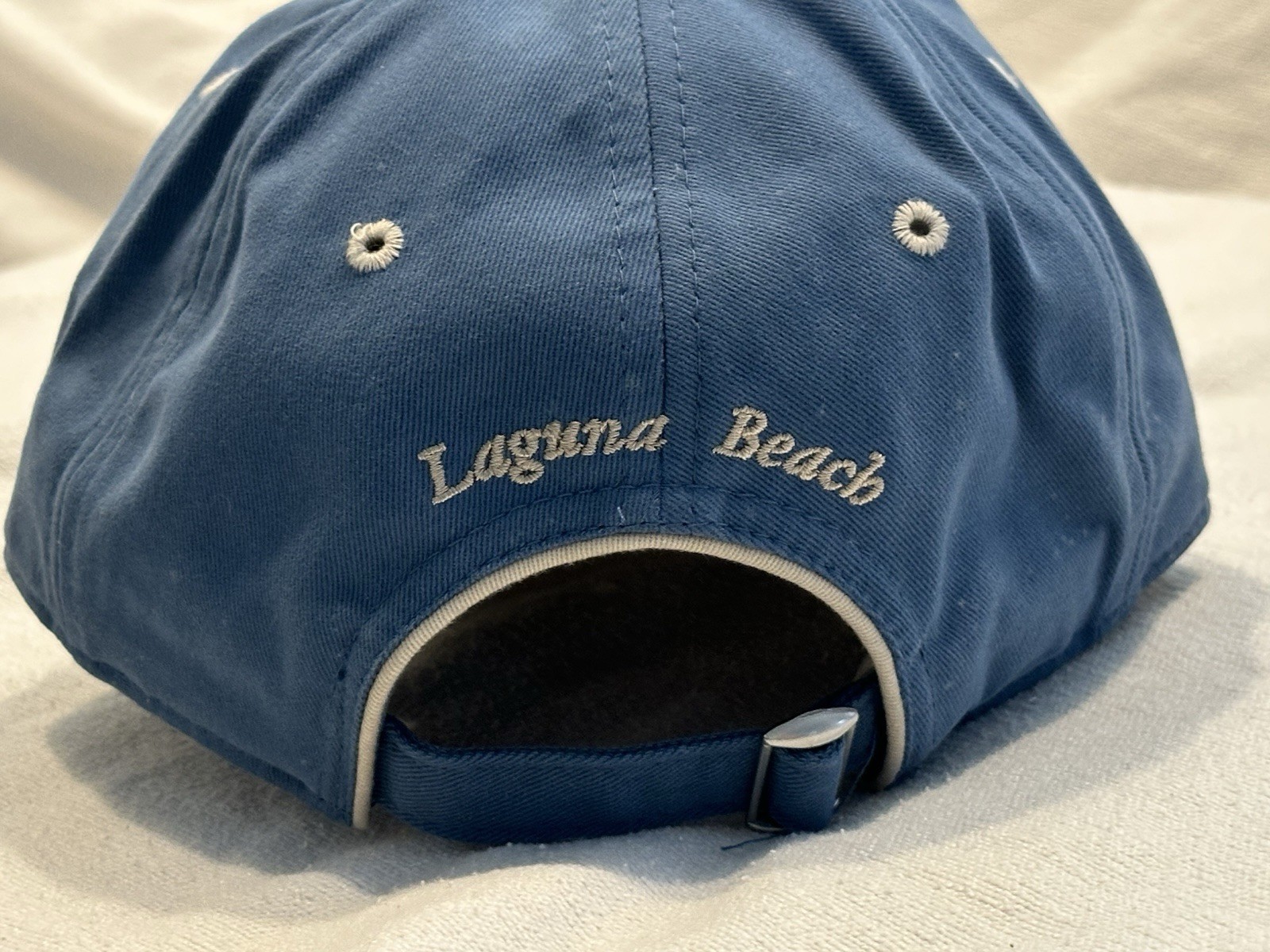 Laguna Beach Adjustable Baseball Hat Blue/Beige Montage Resort Logo New