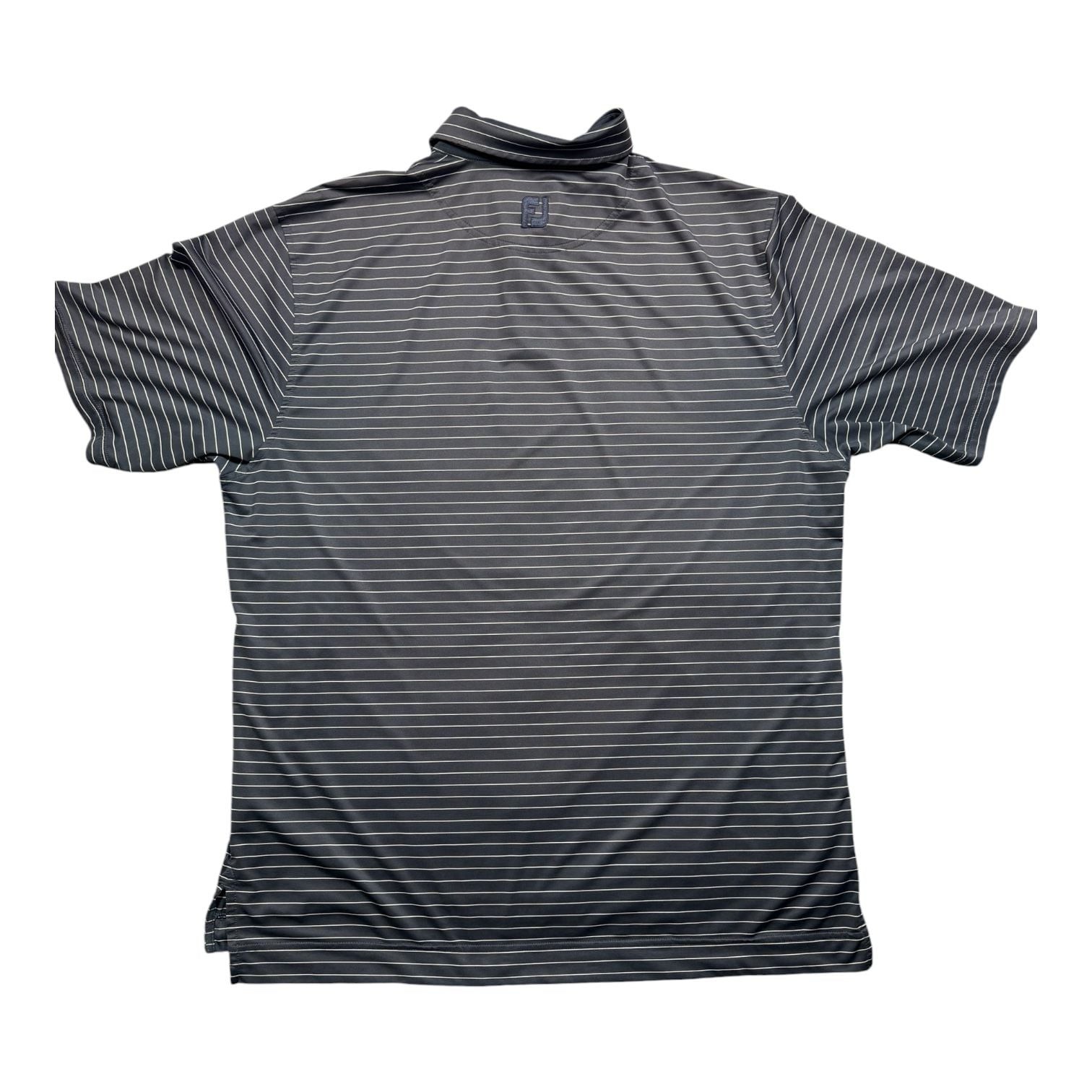 FootJoy Lisle Shirting Stripe Performance Golf Polo XL Navy Blue XL