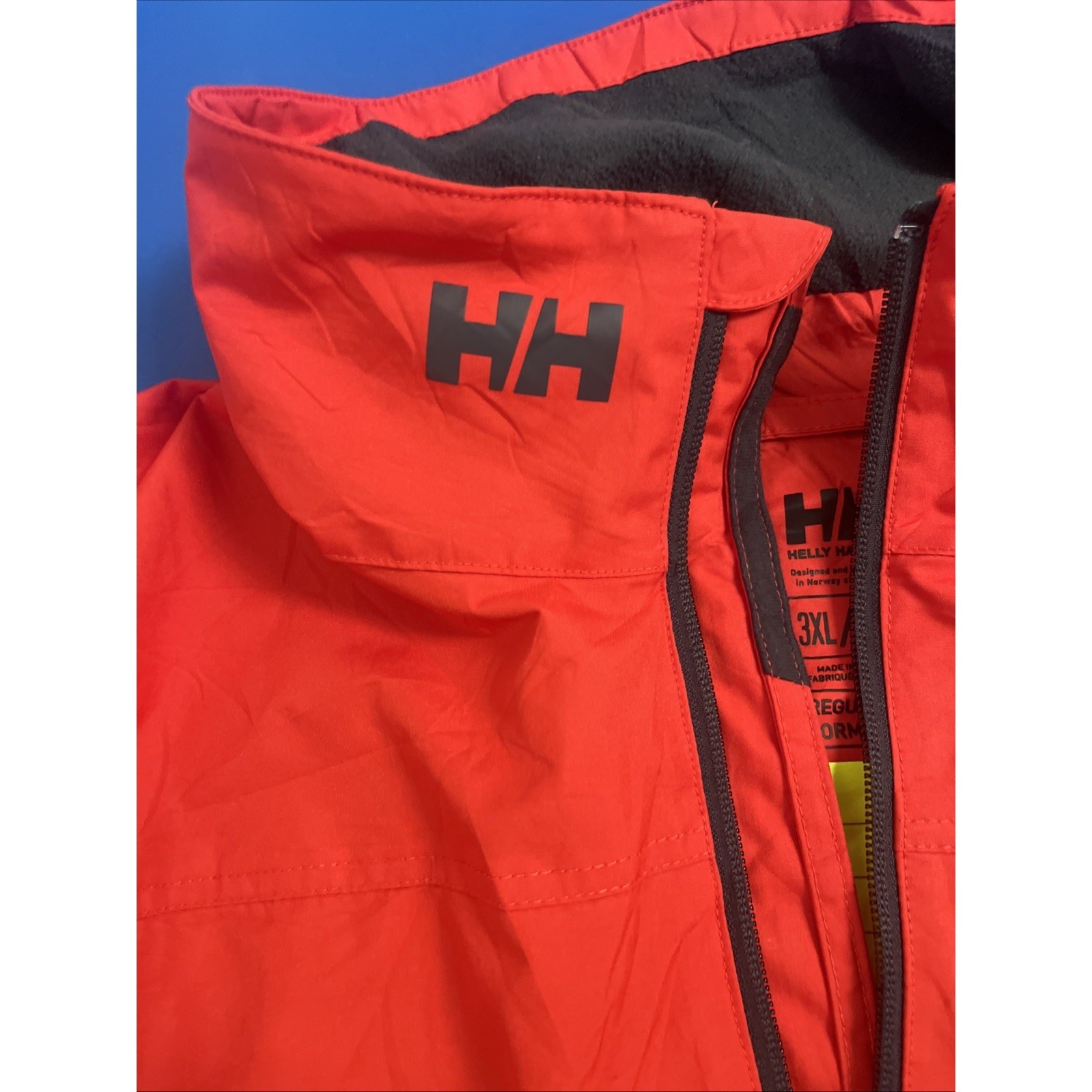 Helly Hansen 3XL Red Sailing Vest Windbreaker Shell Full Zip Waterproof Outdoor