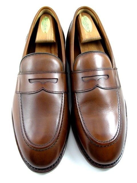 Allen Edmonds “Randolph 2.0” Leather Penny Loafers 8.5 EEE Dark Chili USA(783N)