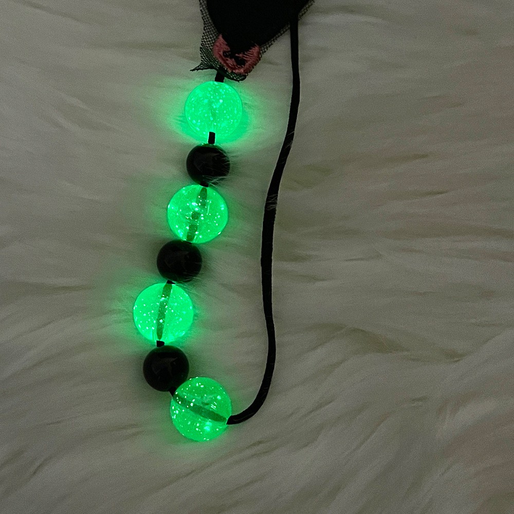 Women Sexy Panties Sheer Thong Luminescent Beads Comfortable G-string Underwear