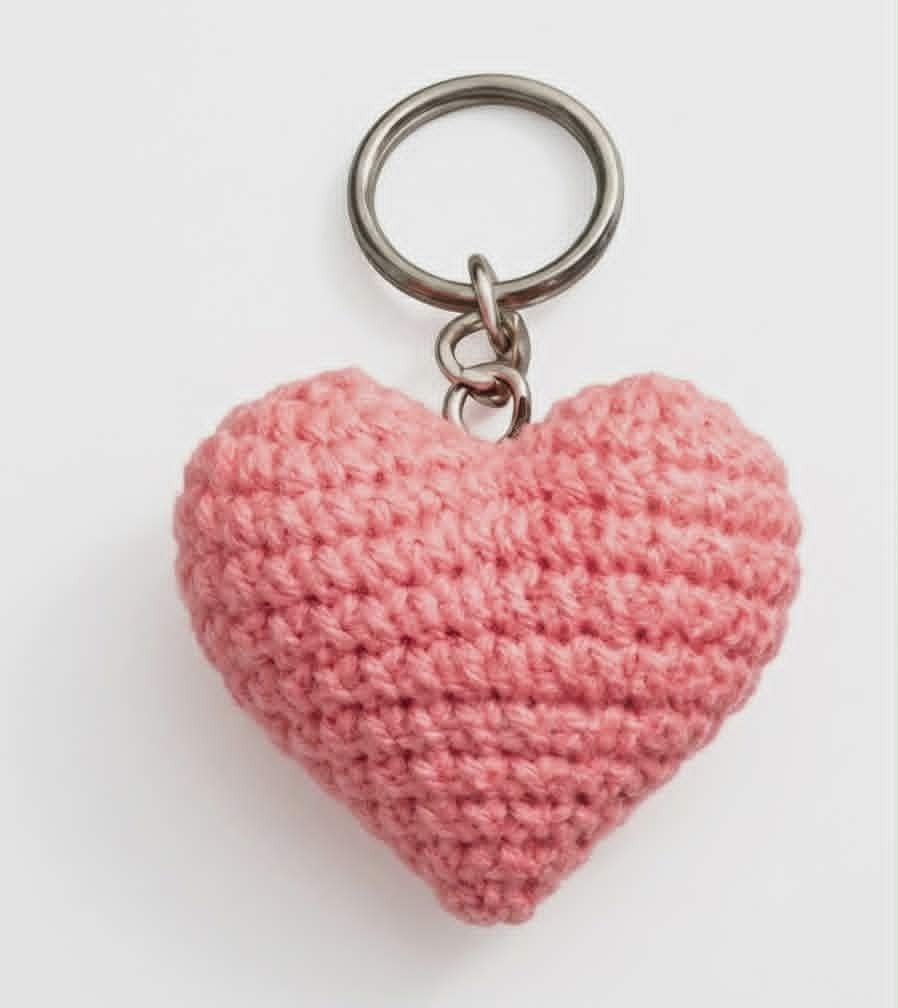 Custom Crochet Keyring – Small Gift Idea – Choose Your Color & Shape