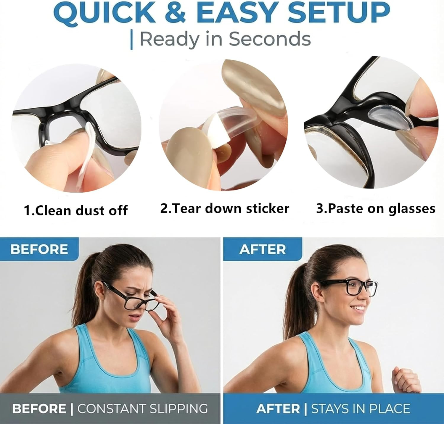 Compatible with Ray Ban Meta Nose Pads,20Pairs Black Compatible with Rayban Meta