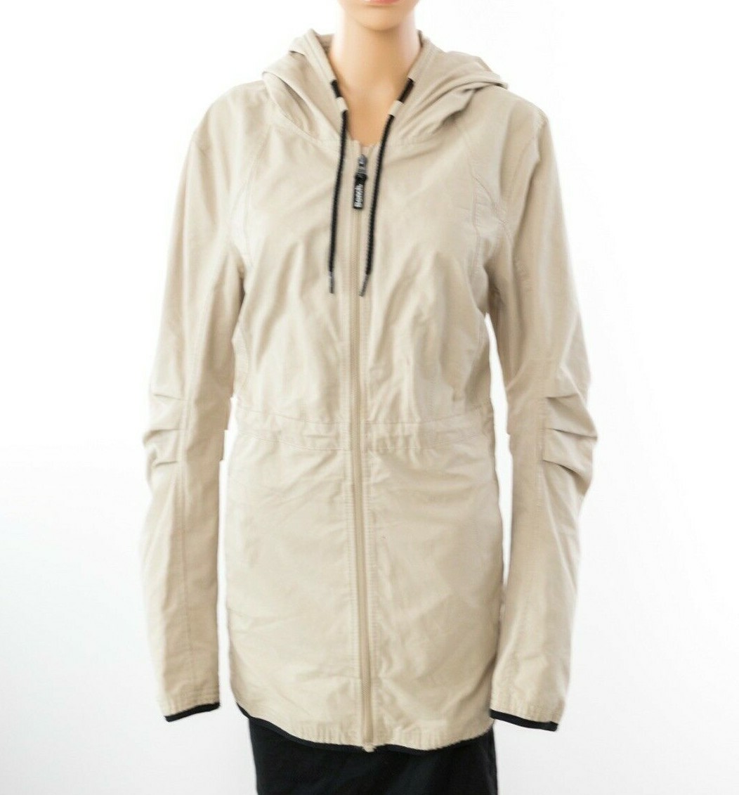 Bench Women Lightweight Jacket Drawstring At The Waist Beige Size L 2731