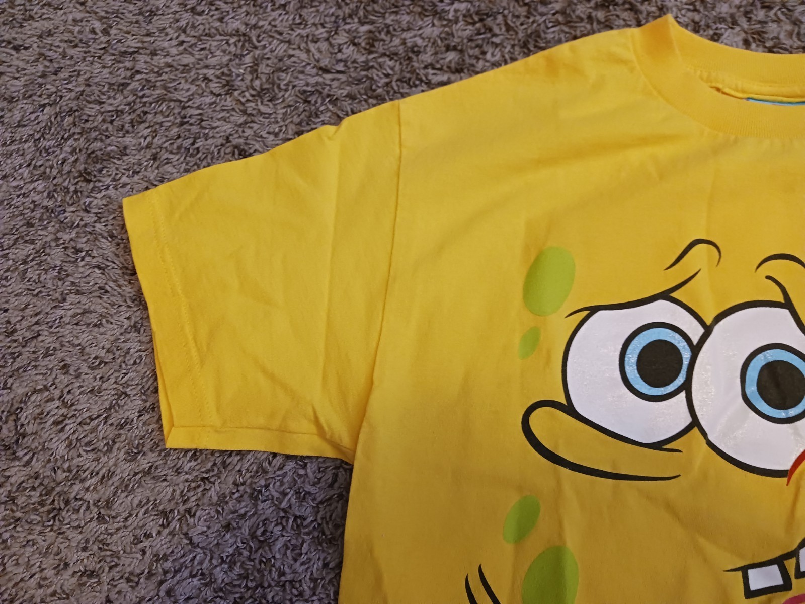 Vintage 2002 Nickelodeon SpongeBob SquarePants Nudie Pants Yellow TShirt Size M
