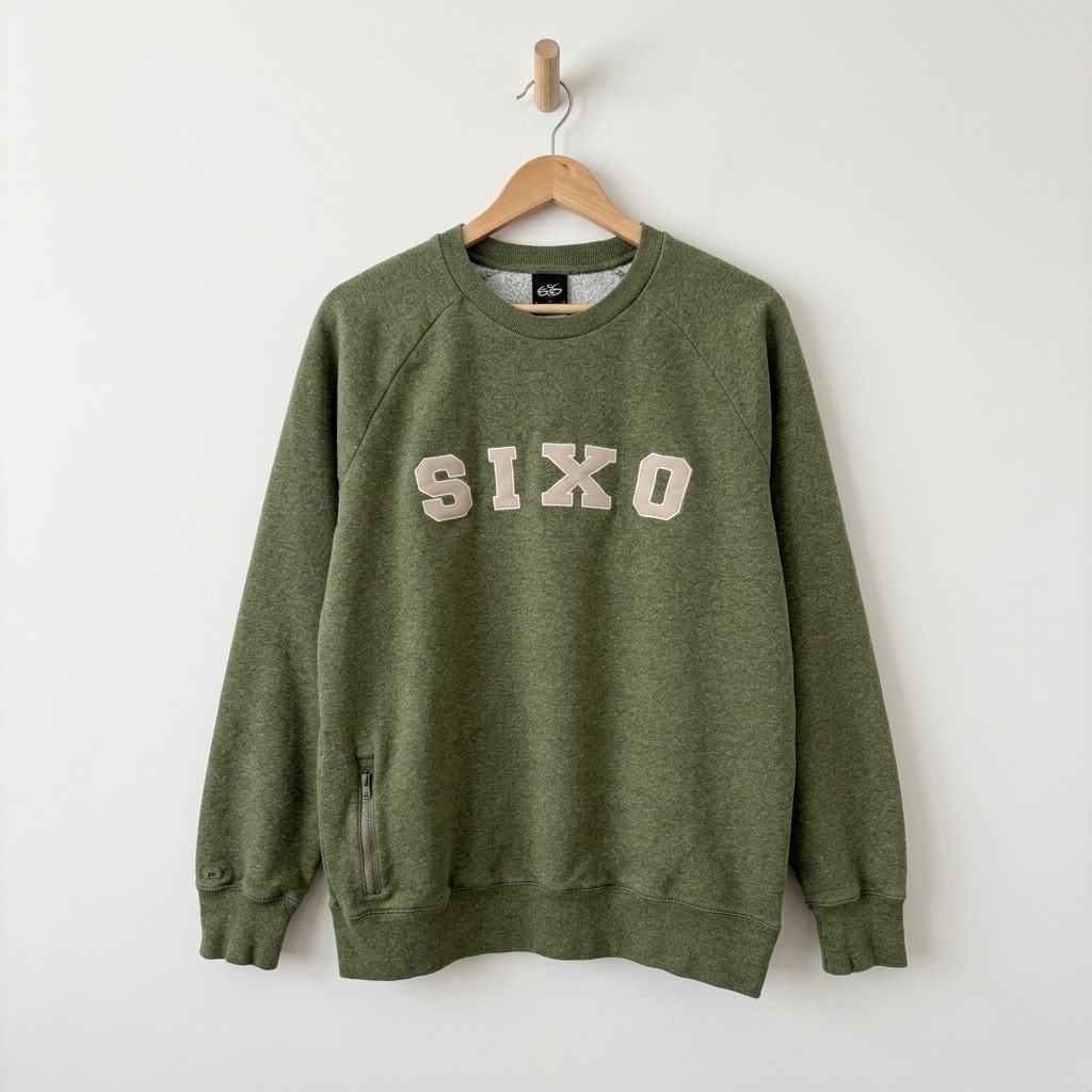 Nike 6.0 Mens SIXO Crewneck Sweatshirt Heather Olive Green Medium Skate Surf