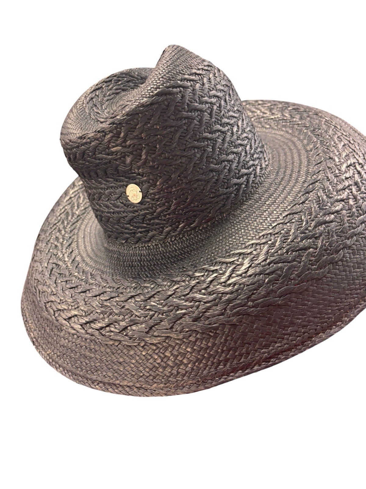 Freya Gazania Hat Woven Toquilla Straw Equador Woman’s BlackSun Hat S/M 55-57