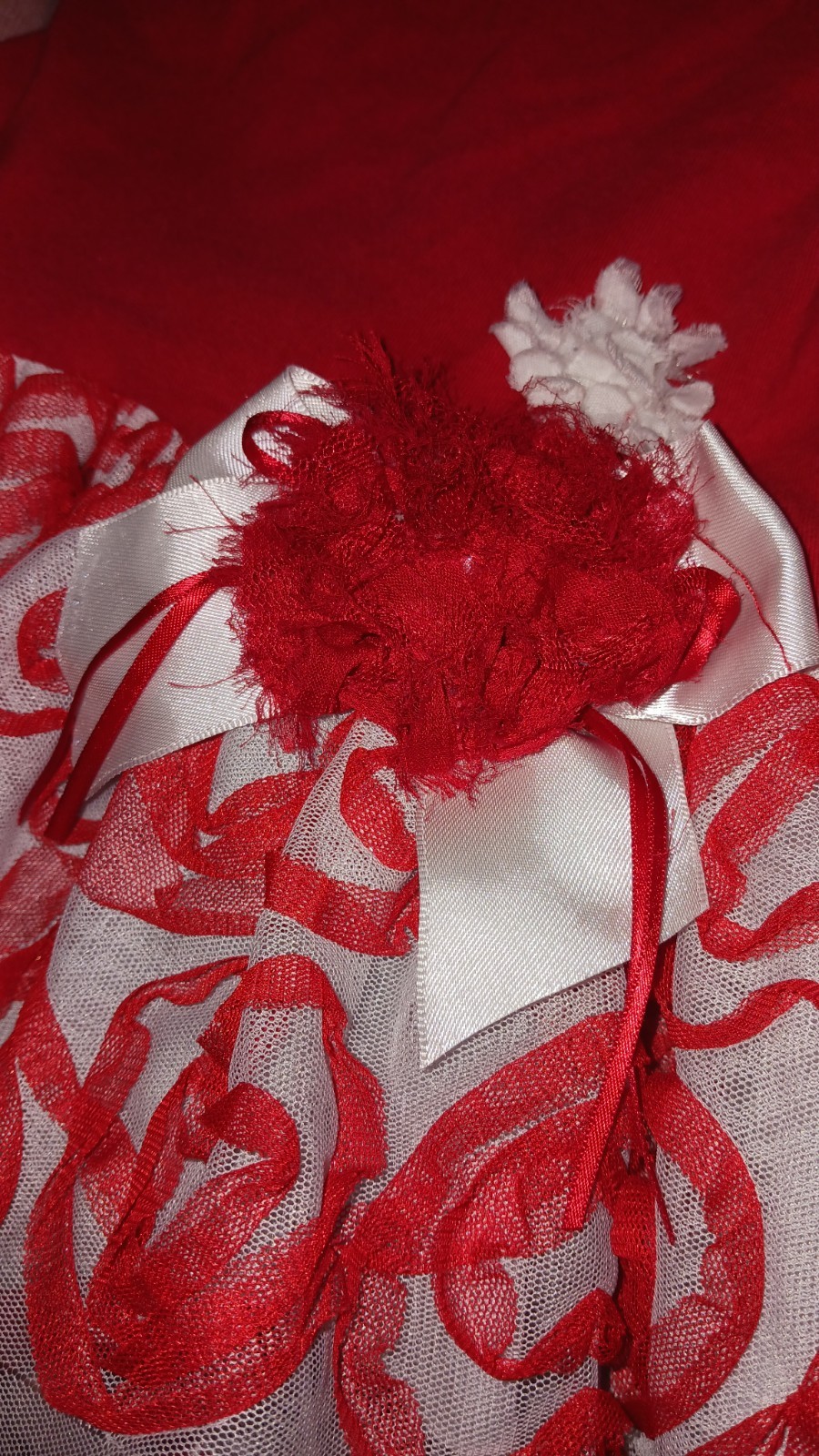 Rare Editions Valentine Hearts Or Any Occasion Girls Red Dress Size 18 Month.