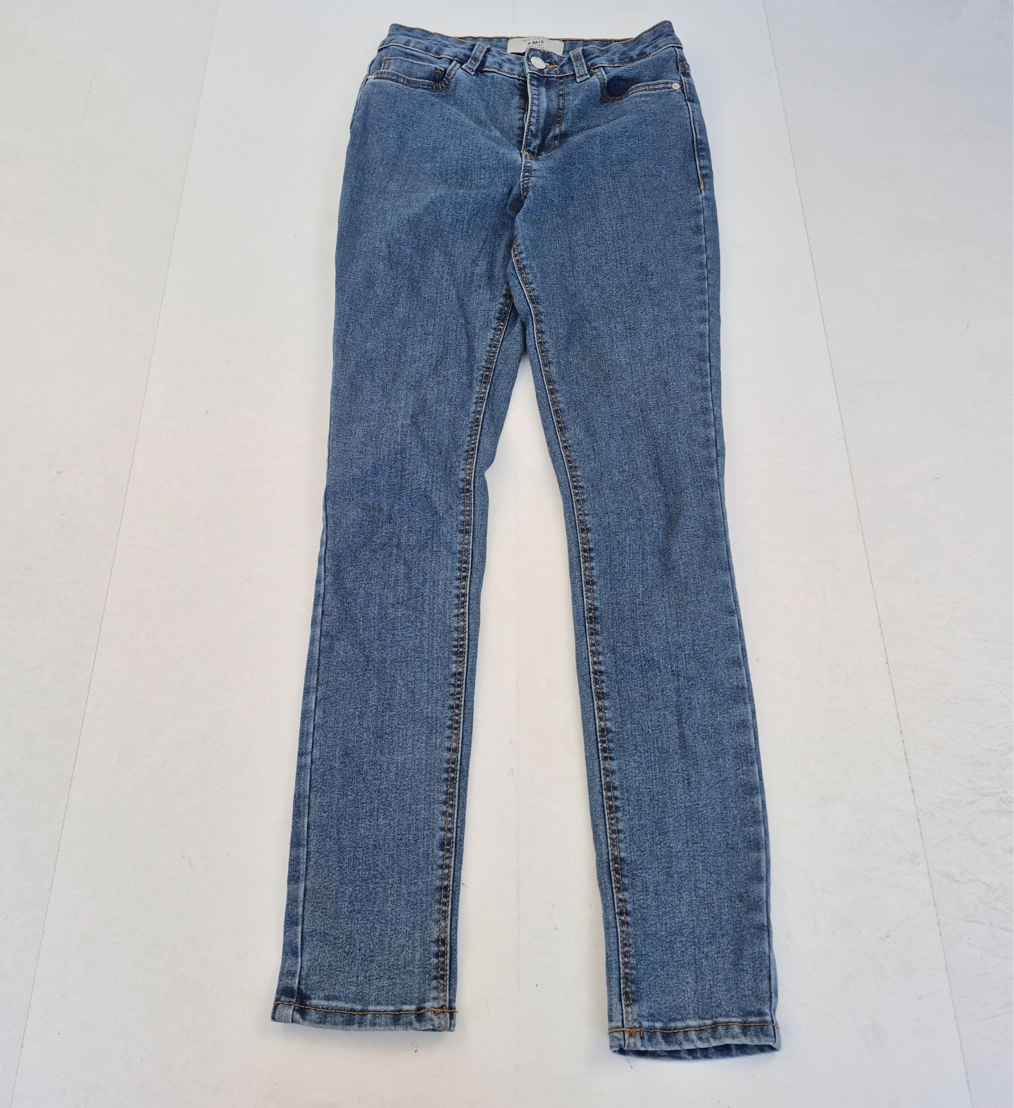 NEW LOOK Amie Jeans 8 Blue Womens Denim Cotton Blend Mid Rise Skinny