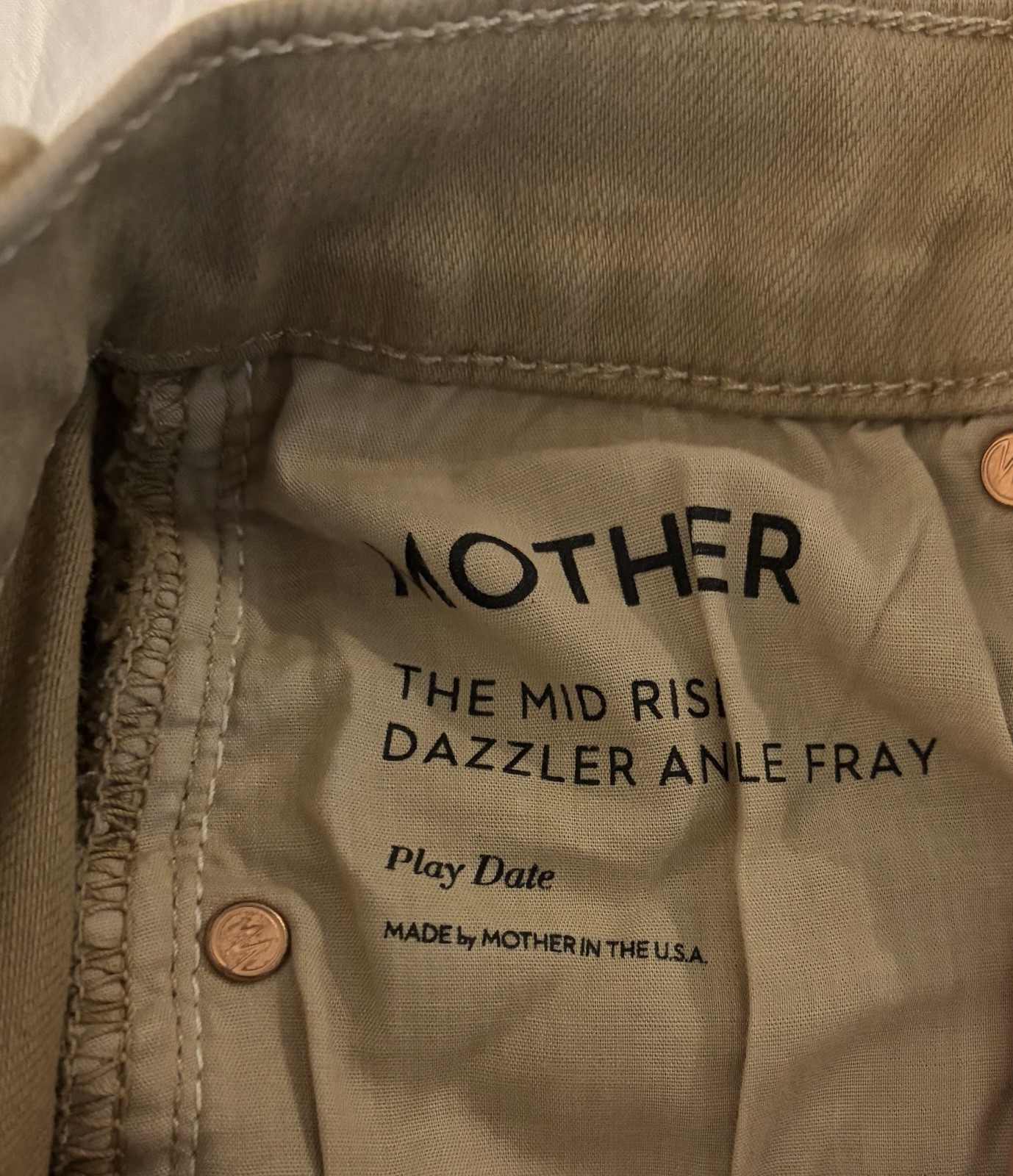Mother Women’s The Mid Rise Dazzler Ankle Jeans In Play Date Size 27