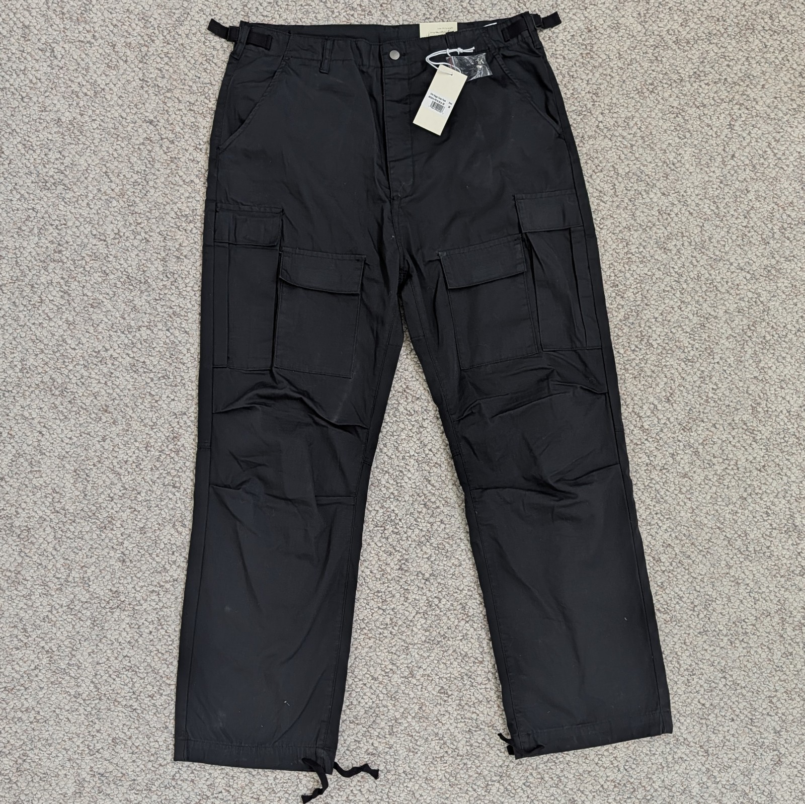 NWT Mnml Pants Men 38×33 Black Cargo Ultra Baggy Vintage Ripstop Skater