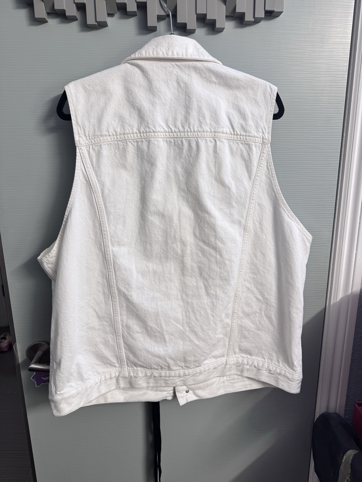 Ann Demeulemeester SS 22 denim vest white sz 50