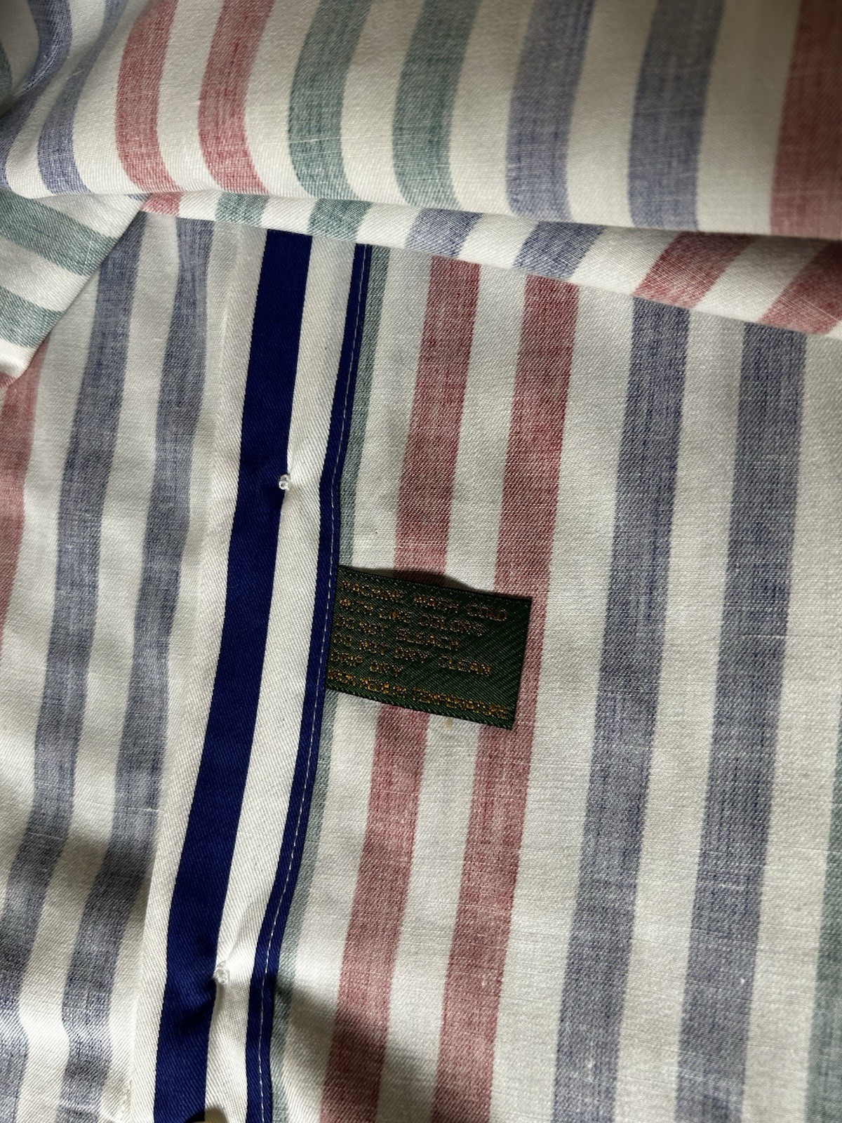 VTG Boston Traders Preppy Button Down Shirt Size XL Striped Colorful Nautical