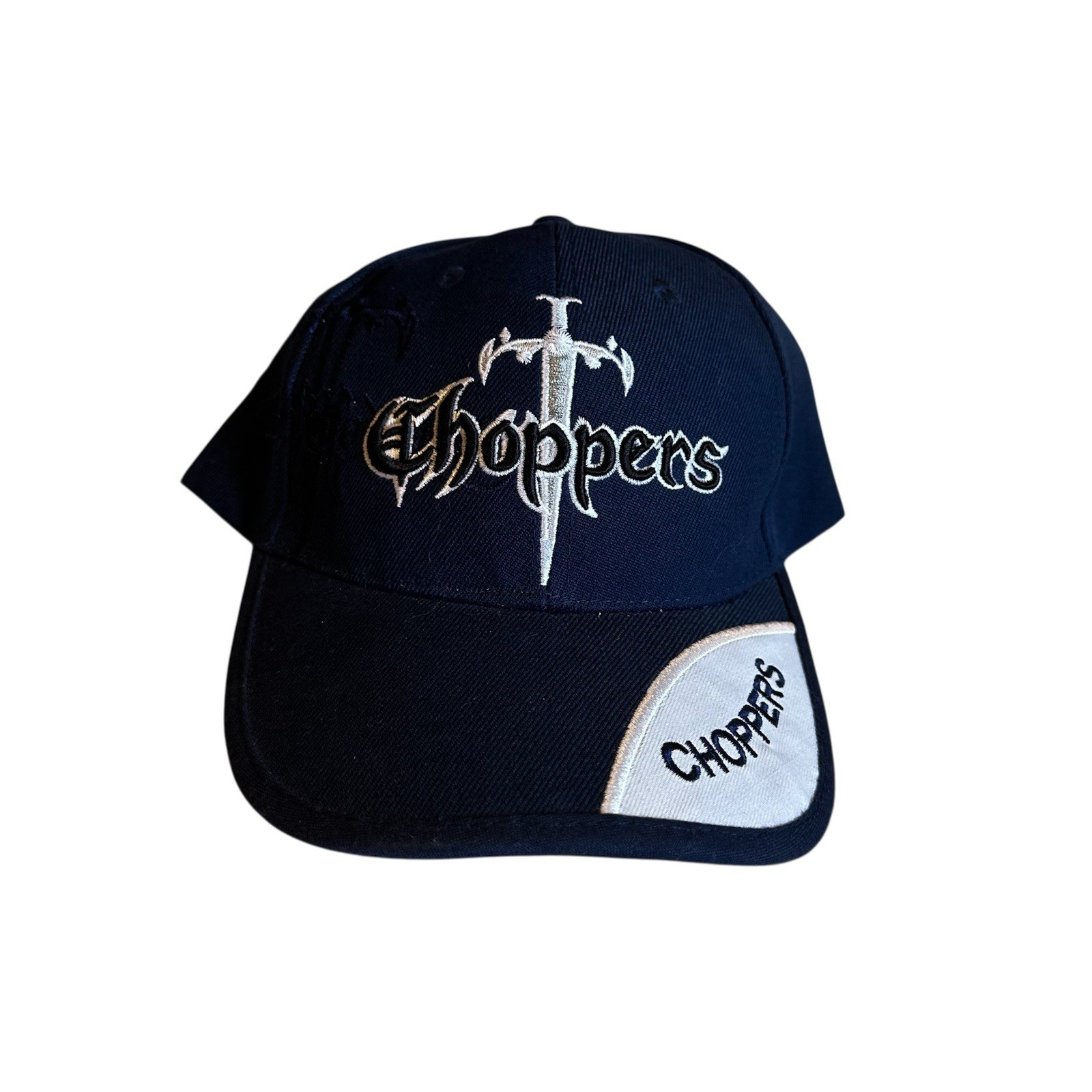 NEW West Coast Choppers Sword Blue Denim Baseball Cap Hat Motorcycle