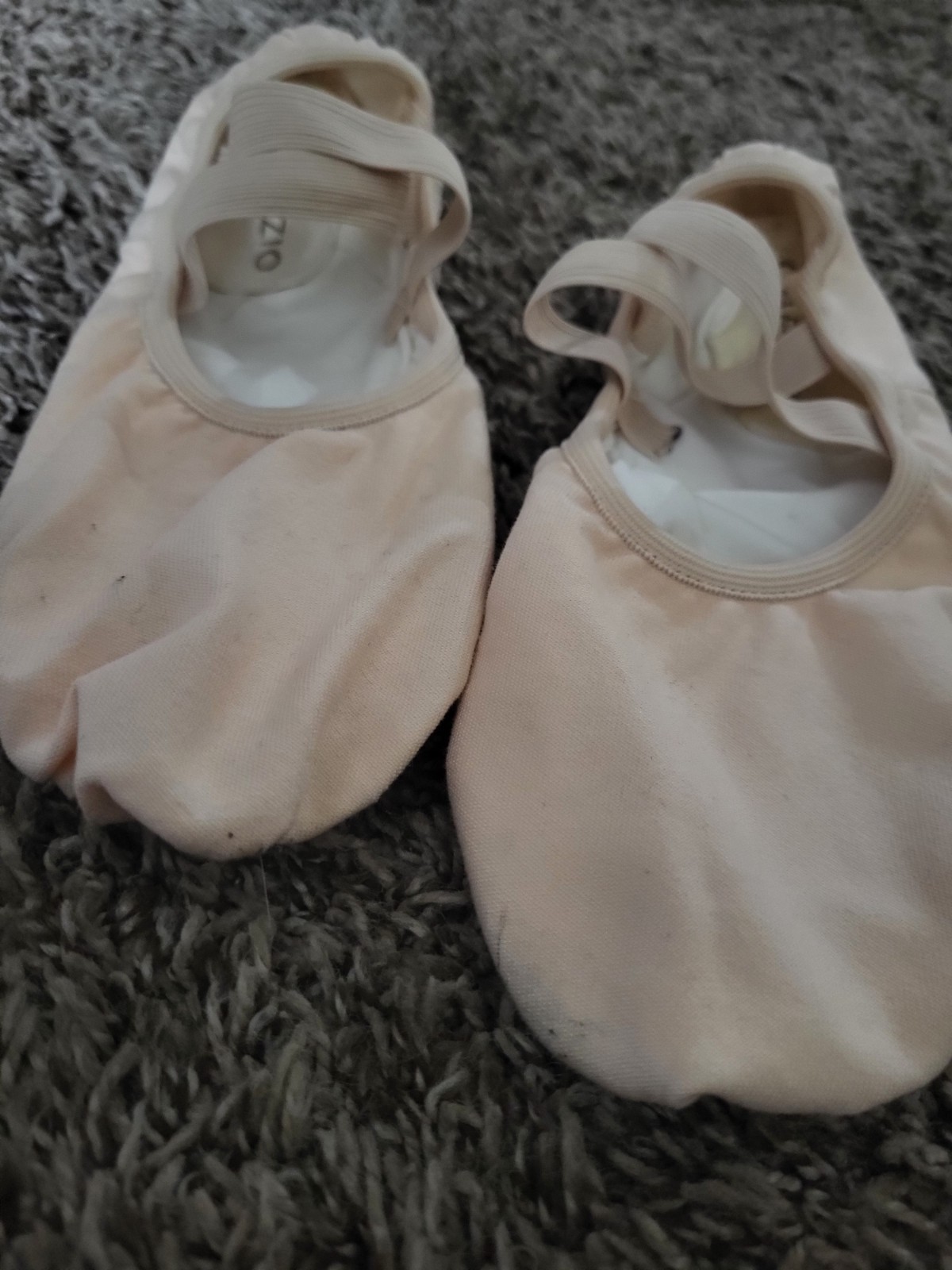 Dance Shoes Ballet Slippers And Cougars. Pink Ballet Sz 10.5W. Tan Baton Sz 26