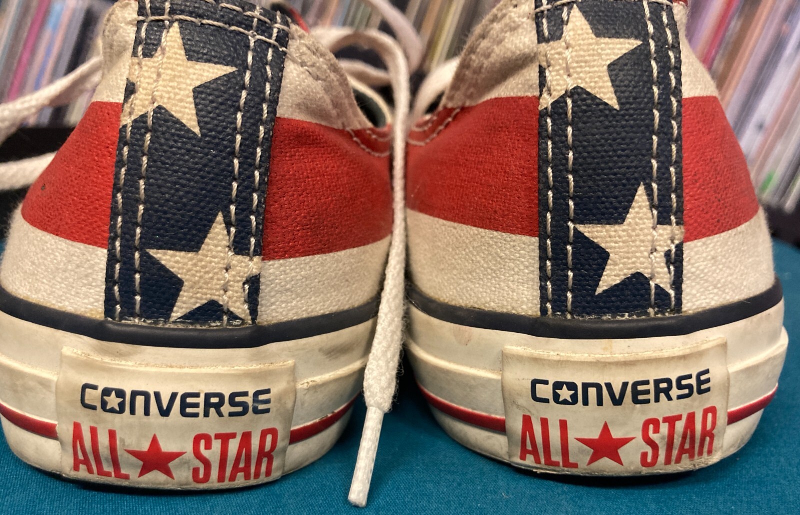 Converse All Star American Flag Low Tops Men 5 Women 7~Excellent Used Condition