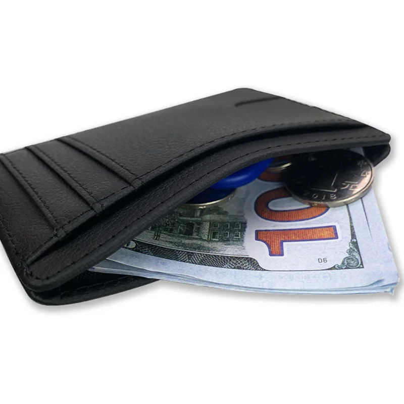 For Men Leather Wallet RFID Blocking Credit Card Holder ID Window Front Pocket