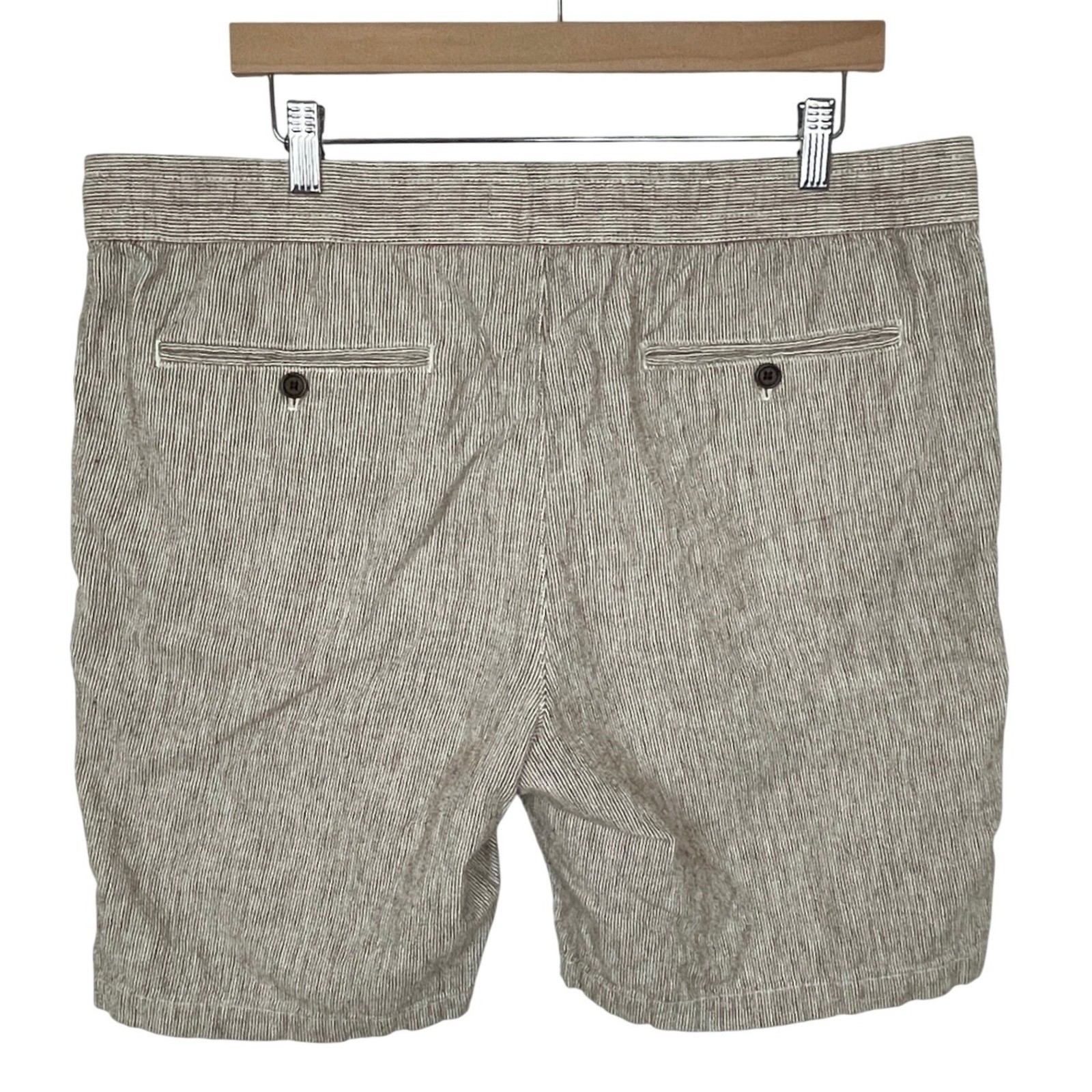 Banana Republic Linen Blend Easy Short Mens XL 9″ Pull On Resortwear Minimalist