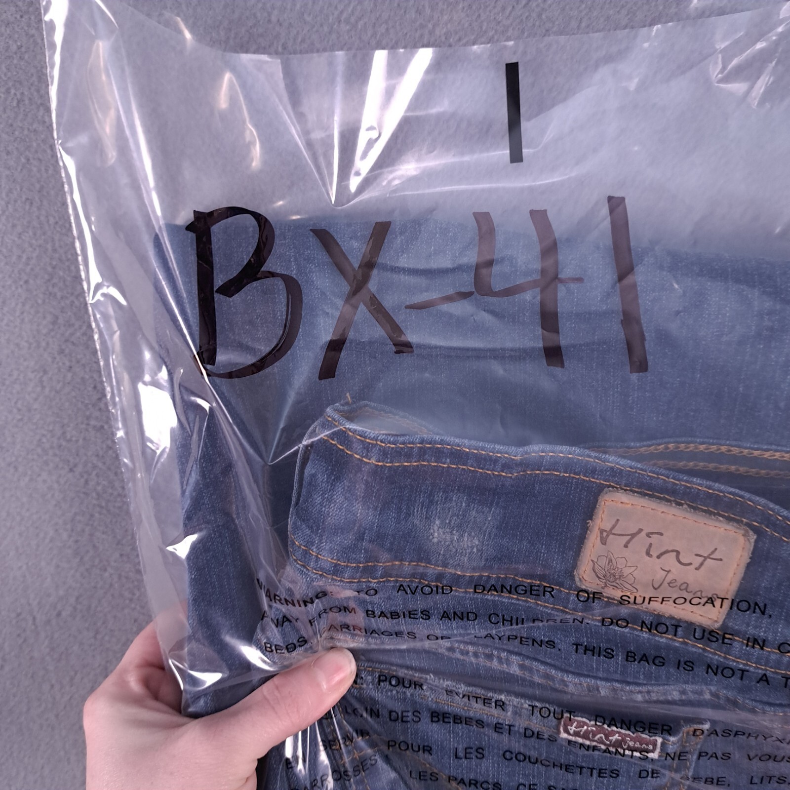 Hint Jeans Womens Juniors 7 Blue Stretch Denim Cropped Flare Leg Grunge