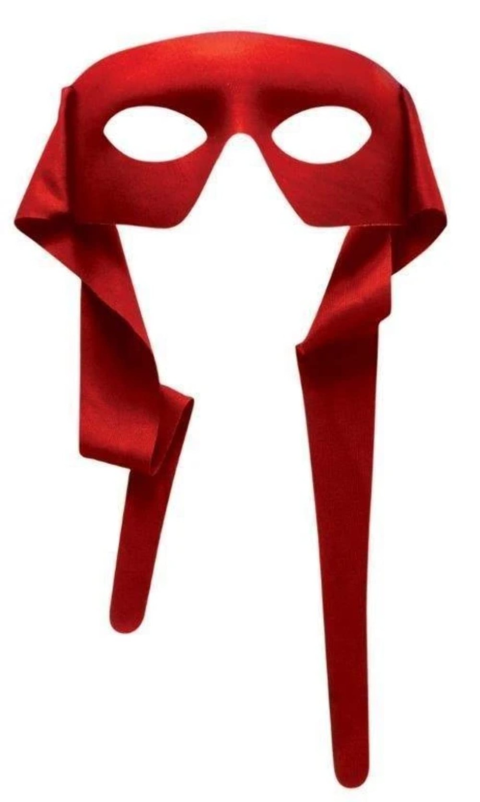 Adult Red Fabric Eye Mask with Ties for Sleep, Costume, or Role Play