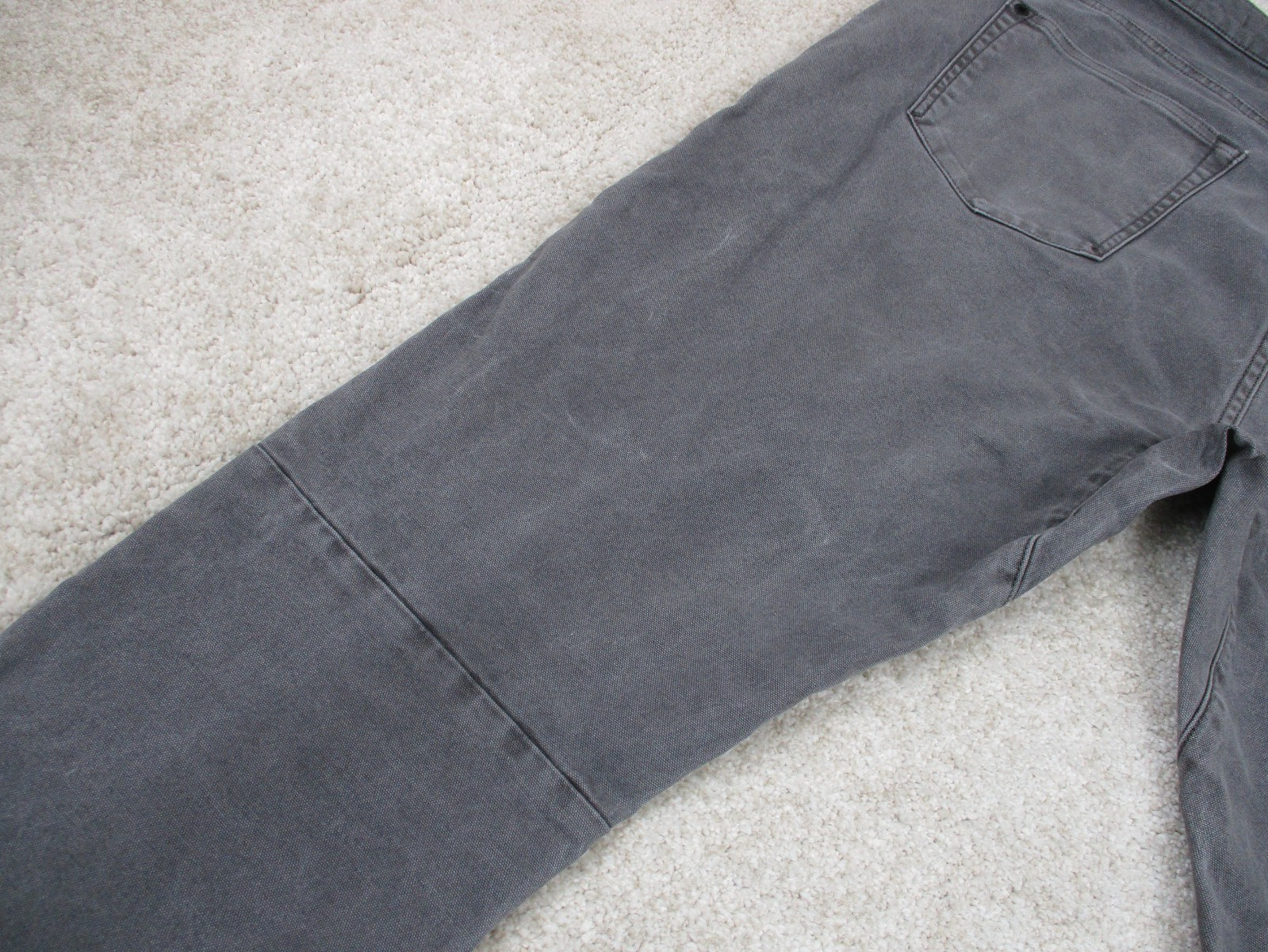 Proof Rover Slim Pants Mens 38 Gray Canvas Stretch Chino Casual Huckberry 38×34