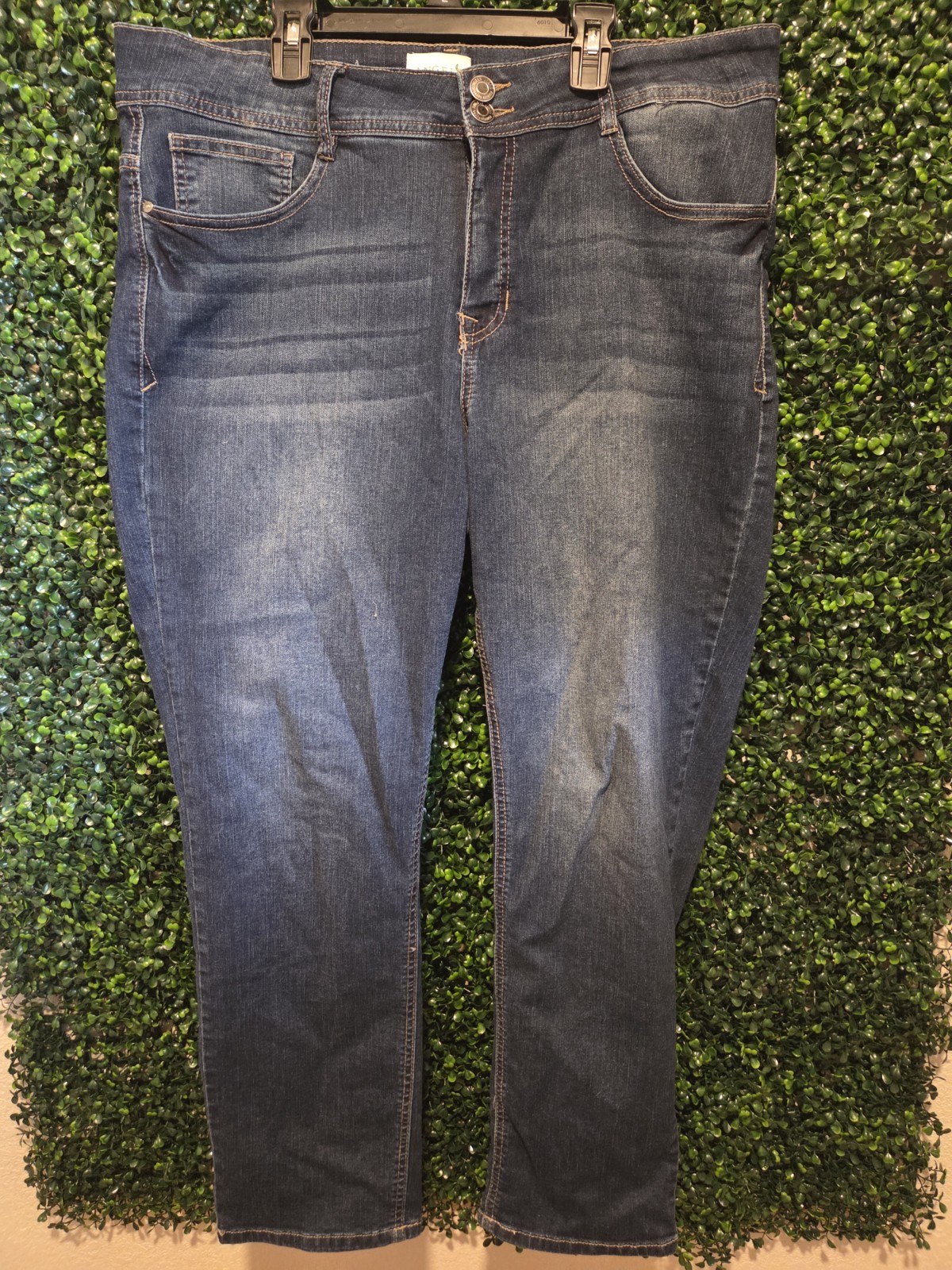 Angels Everflex Straight Jeans Dark Wash Stretch 5-Pocket Size 16/33