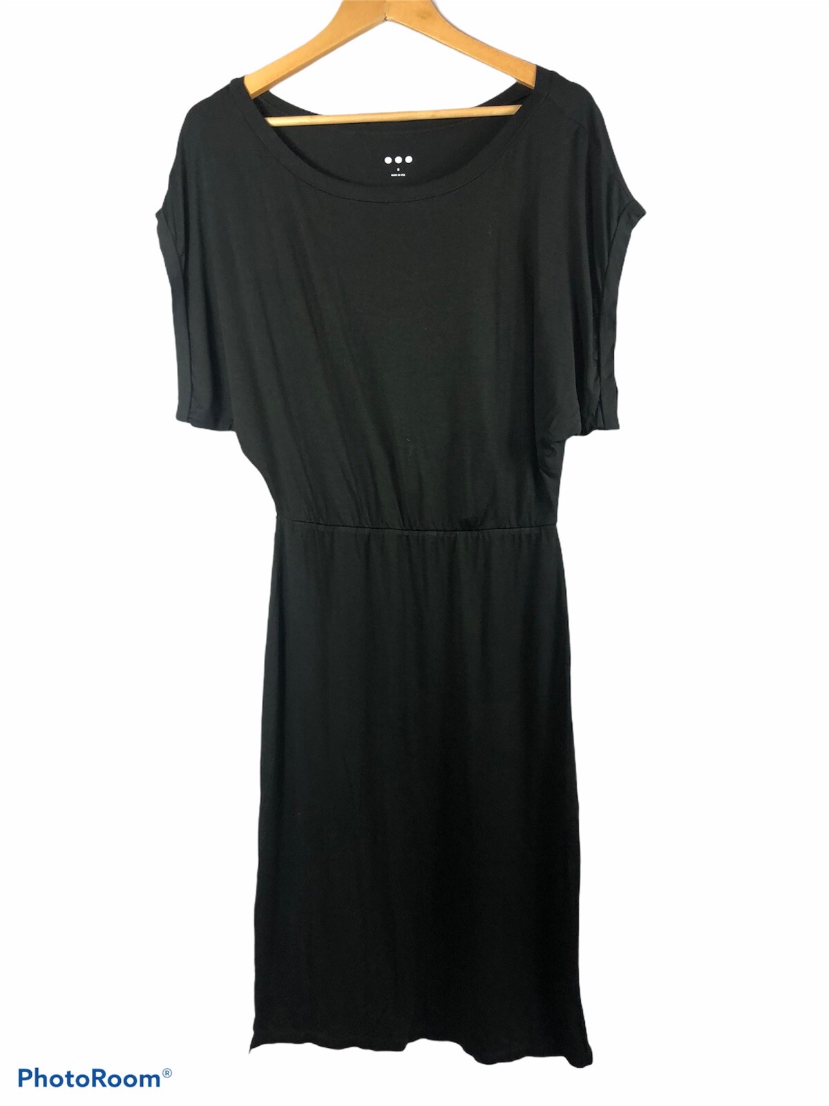 Three Dots Women’s Dolman Sleeve A-line Dress Black Size Small