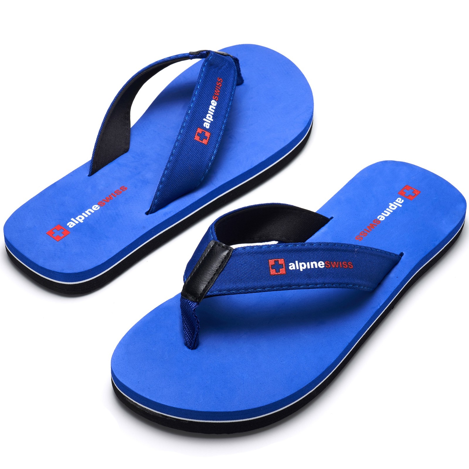 Alpine Swiss Mens Flip Flops Lightweight Thong Sandals Beach Slides EVA Sole