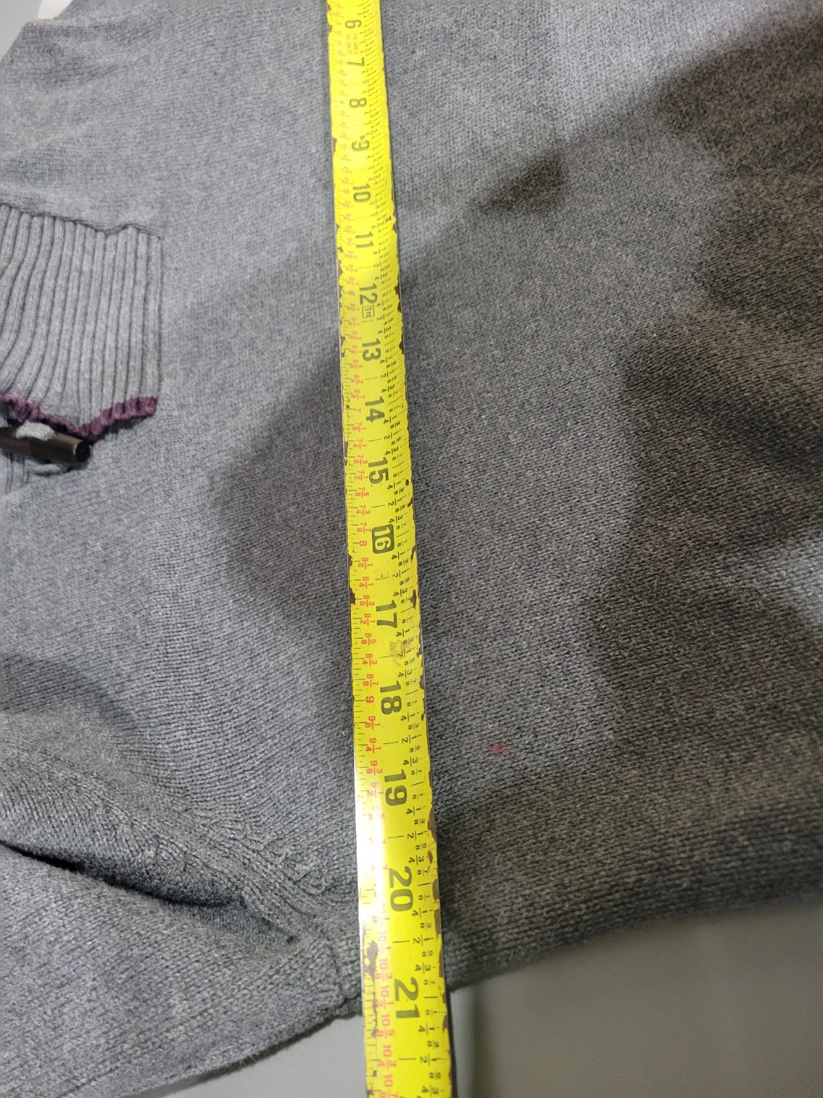 Sean John Knit Turtle Neck Sweater Gray Mens Medium