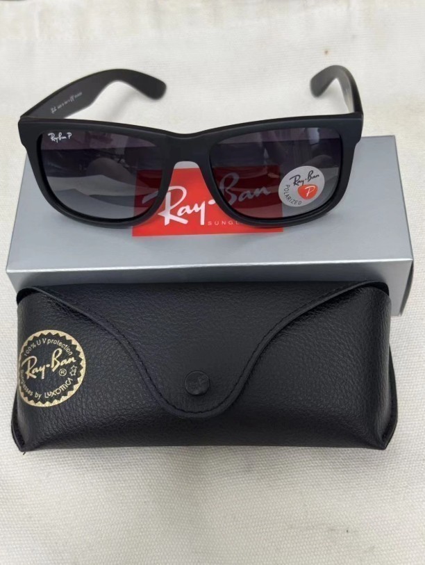 RB4165 Polarized Sunglasses Ray-Ban Justin Black Frame Gray Gradient Lens 54mm