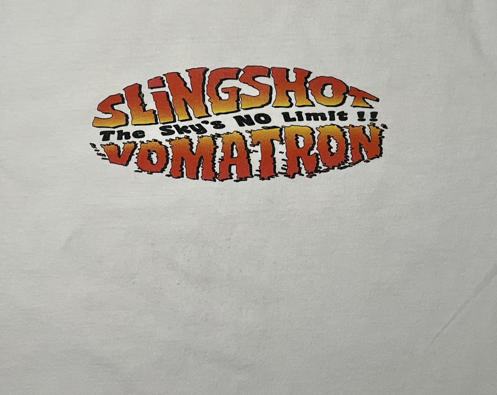 Panama City Beach FL Slingshot Vomitron Large 21” X 27” Double-Sided Graphic Tee