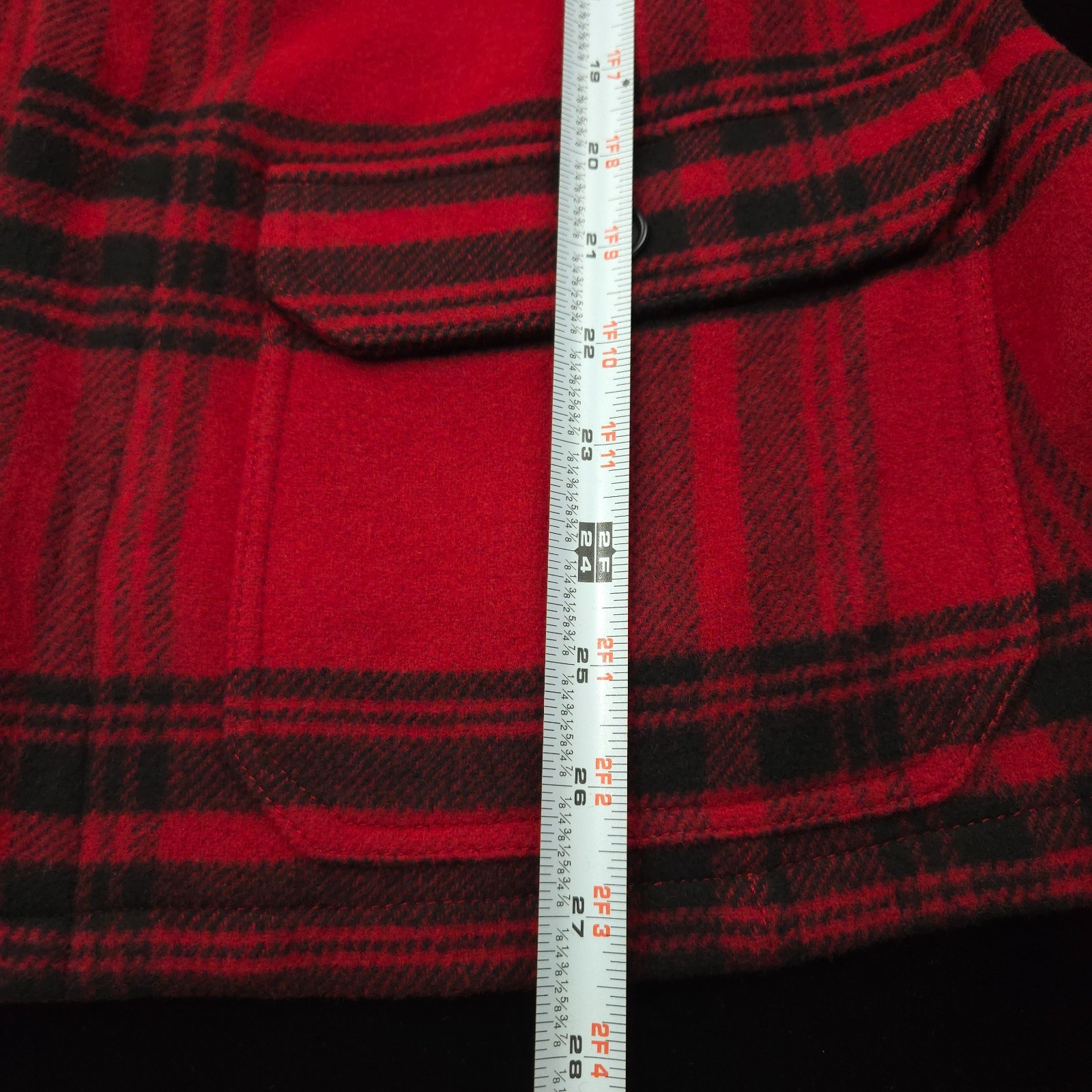 NEW Polo Ralph Lauren Womens Wool Jacket -12 Red Black Peacoat Flannel Coat $698