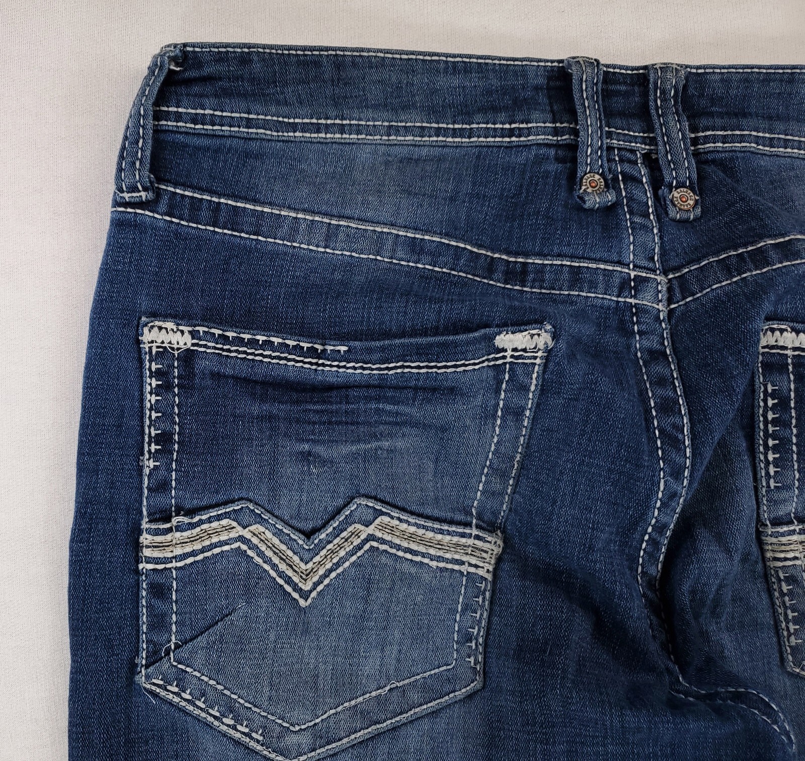 Salvage BKE Buckle Havoc Straight Jeans Distressed Mens 34×33