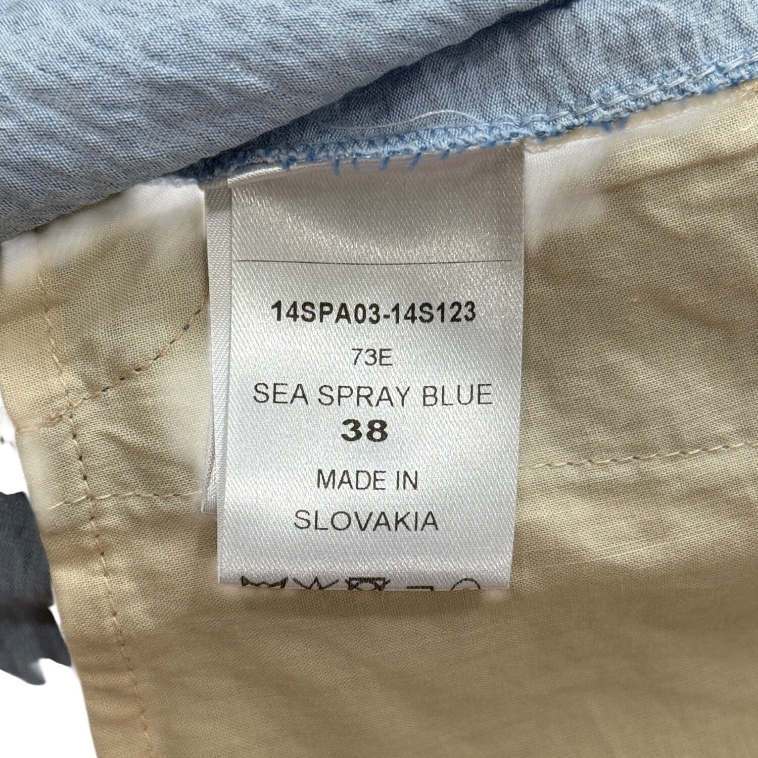 Chloe Womens Textured Ankle Pants Chino Sea Spray Blue Size 38 / US 6