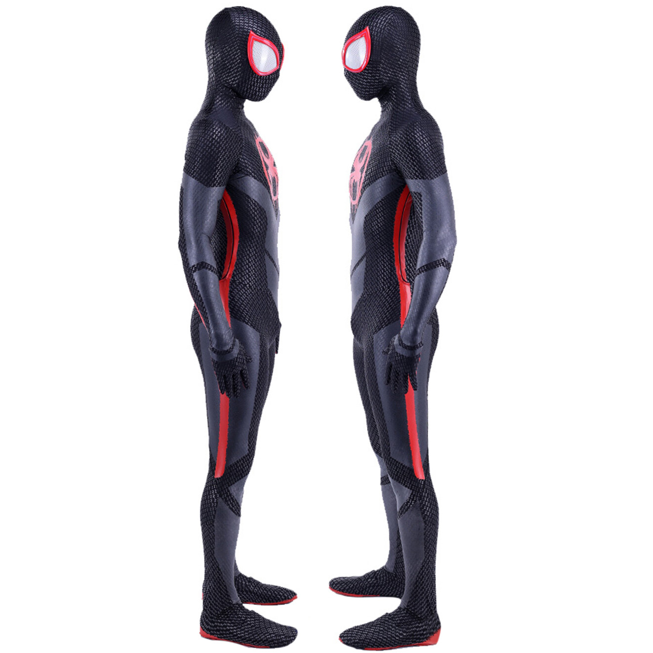 Upgraded Miles Morales Spiderman Jumpsuit Armor Suit Costume Cosplay Halloween