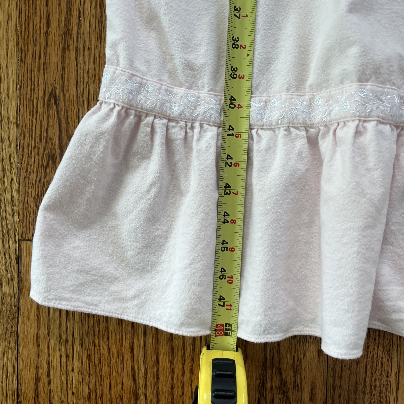 Eileen West Pink 100% Cotton Flannel Long Pink Ballet Nightgown Sz S Cottagecore