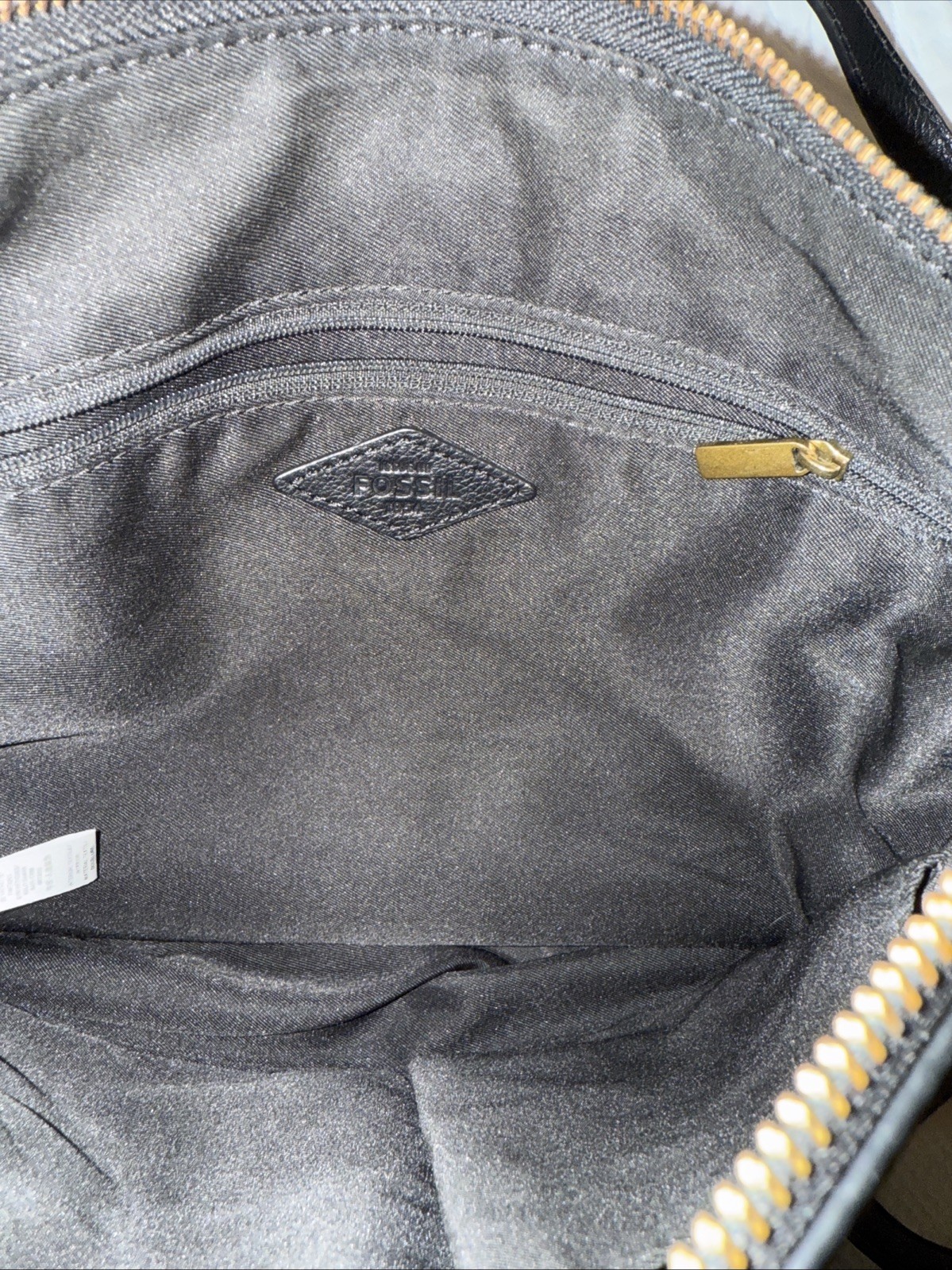 Fossil Crossbody Bag in Black Leather Excellent Condition