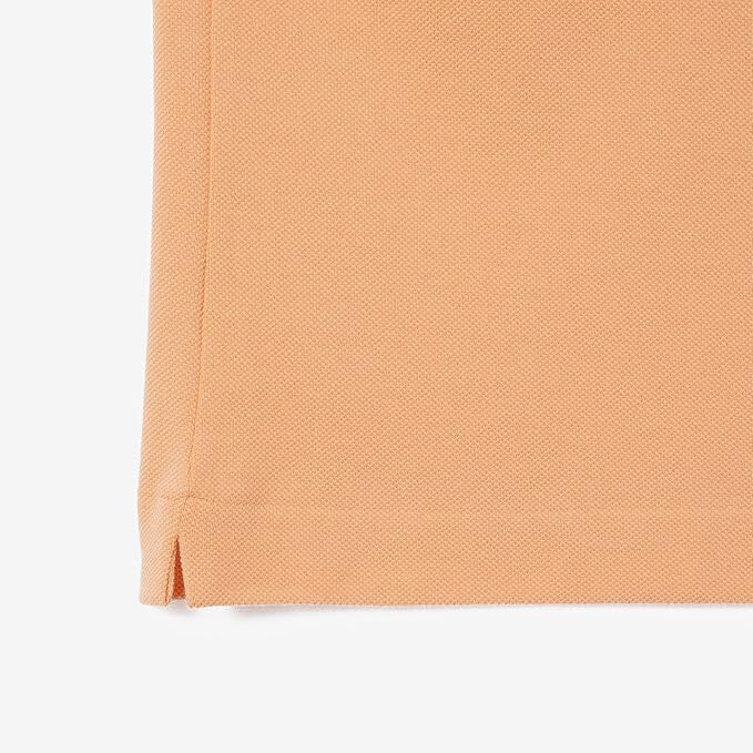 ✅ Men’s Cina Lacoste Original Short Sleeved Ribbed Collar Shirt Light Orange ✅