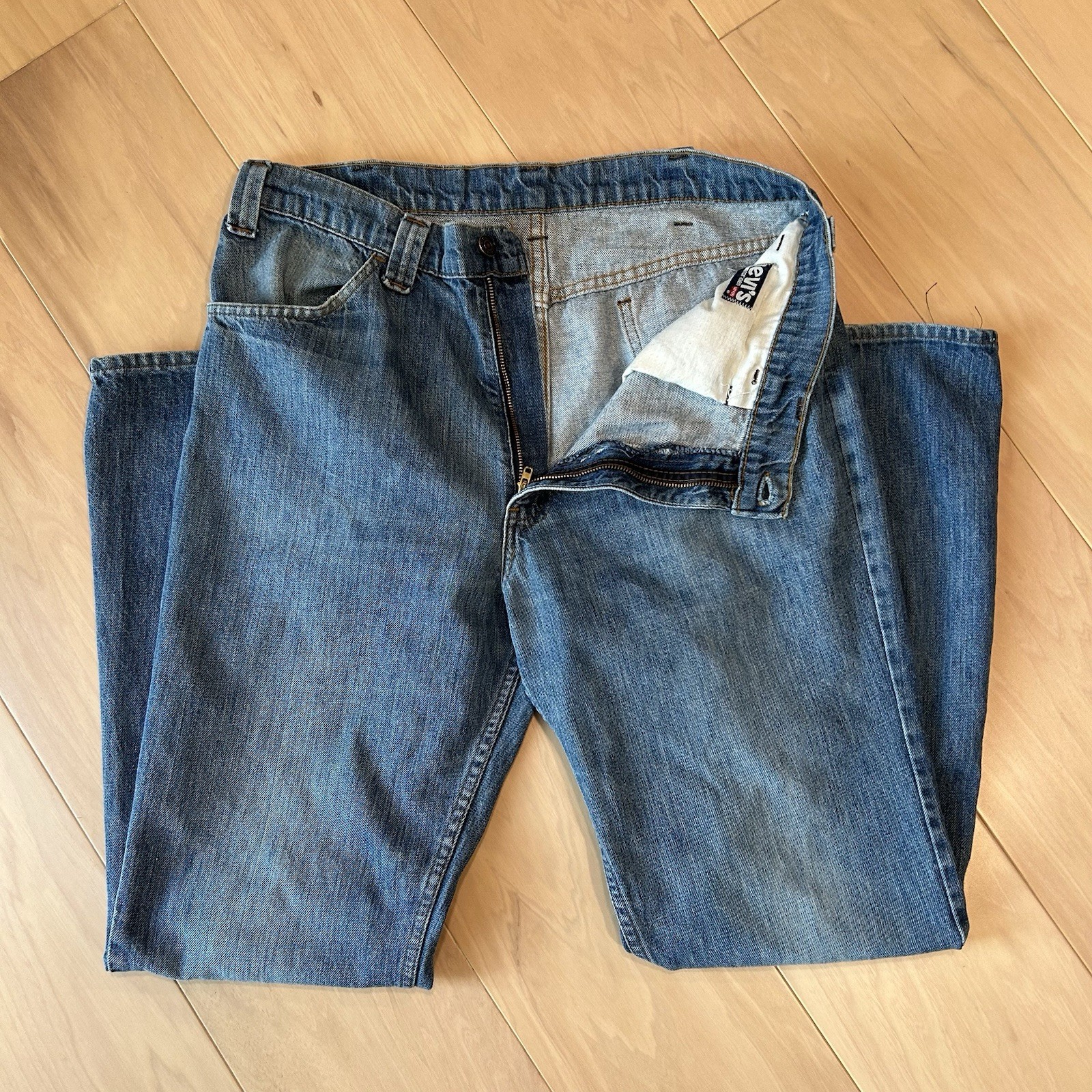Vintage Levi’s 546 Flare Denim Blue Jeans USA Made 40546-0417 Men’s 34×30